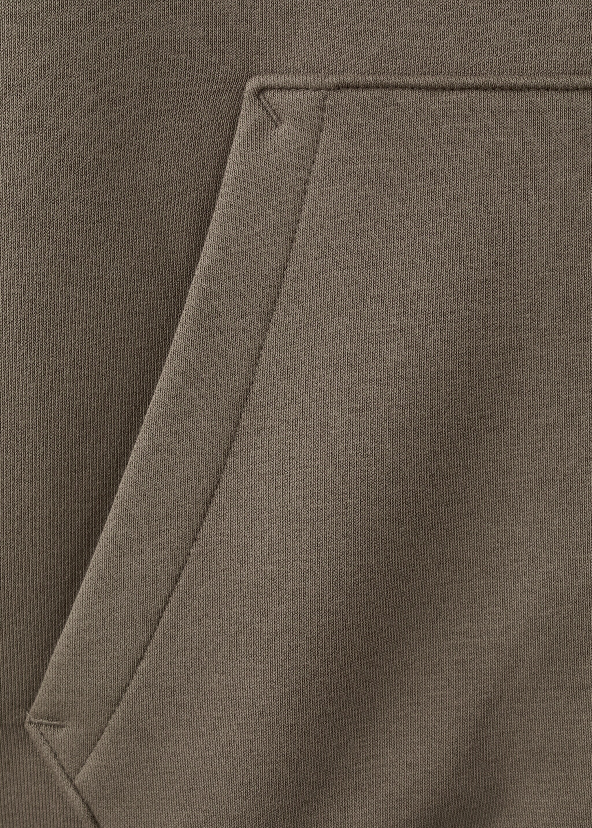 Zipped hoodie - Details of the article 0, Medium Brown. Ref: 27021264-00.