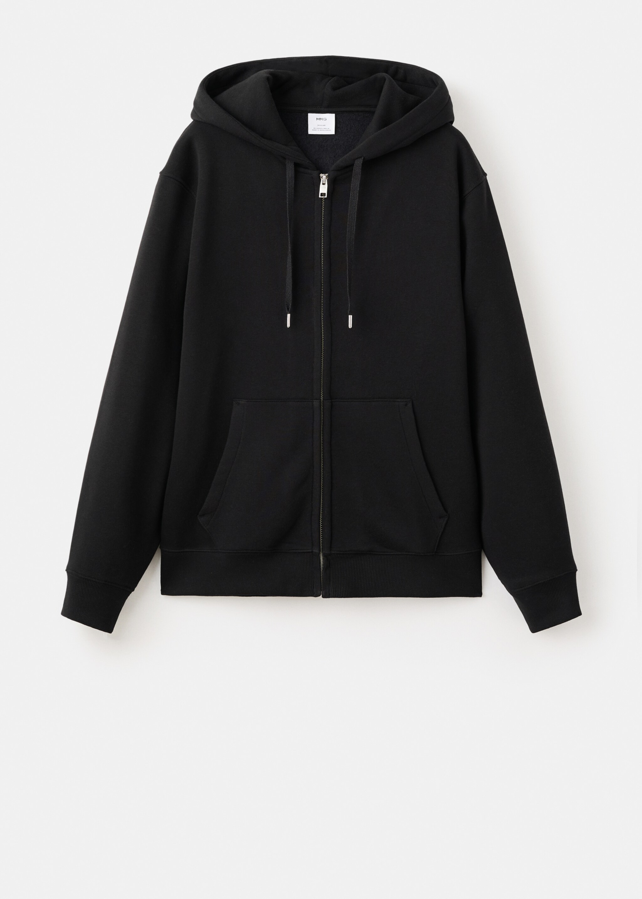 Zipped hoodie - Article without model, Black. Ref: 27021264-00.