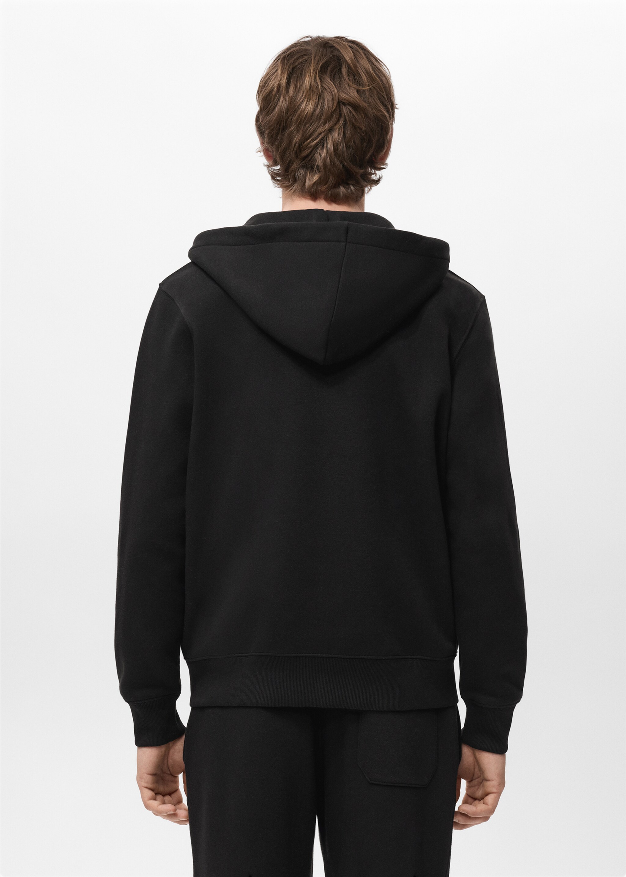 Zipped hoodie - Reverse of the article, Black. Ref: 27021264-00.