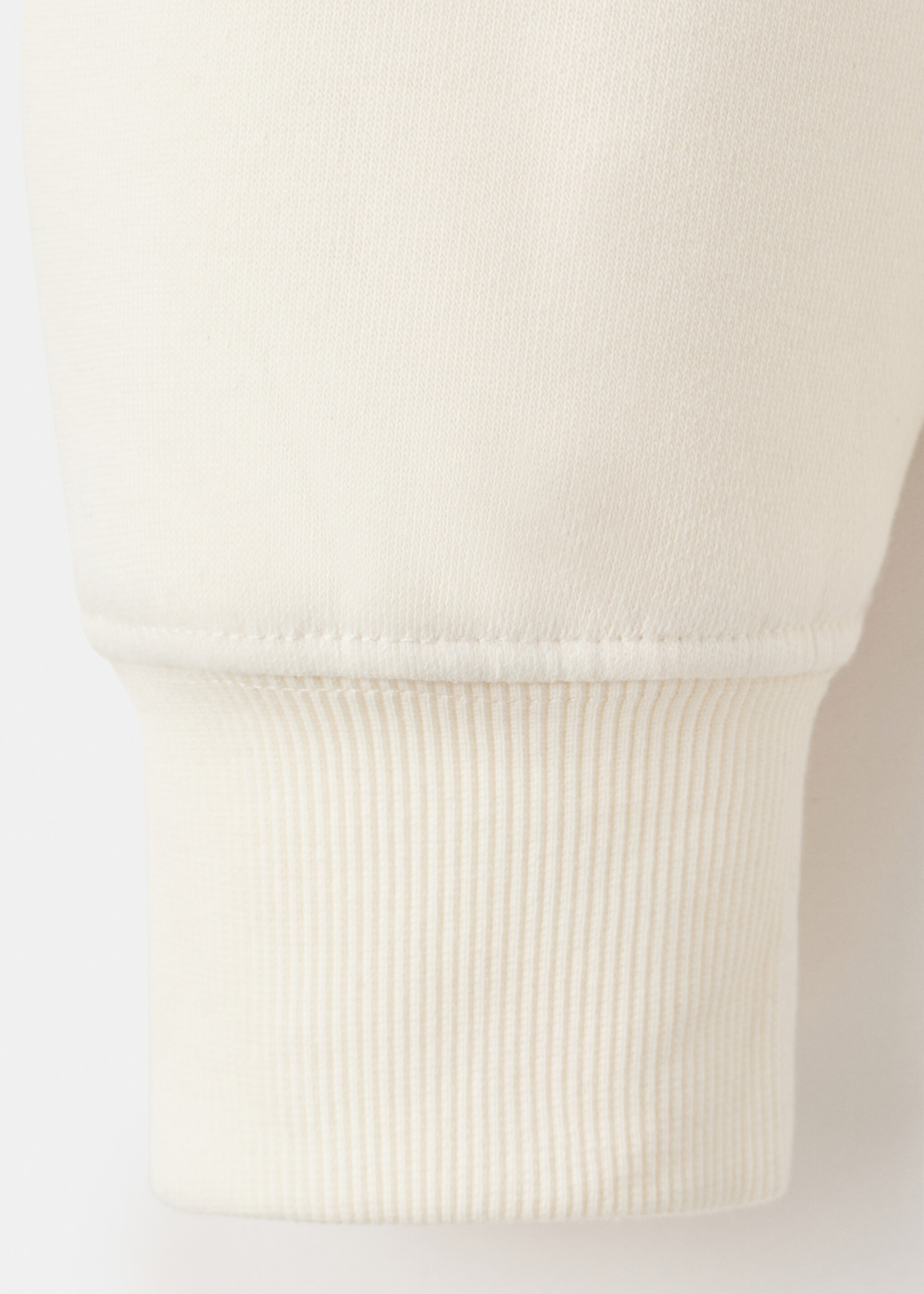 Regular-fit cotton sweatshirt with zip - Details of the article 0, White. Ref: 27021265-00.