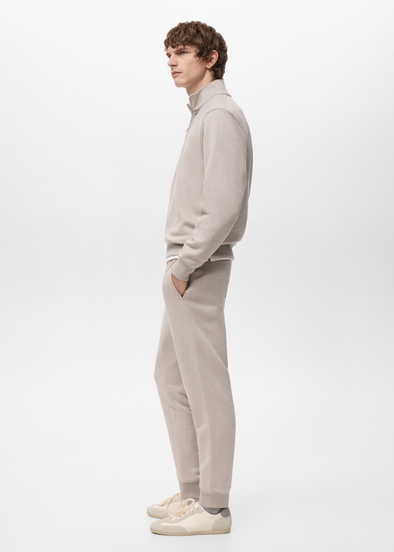 Regular-fit cotton sweatshirt with zip - Details of the article 2