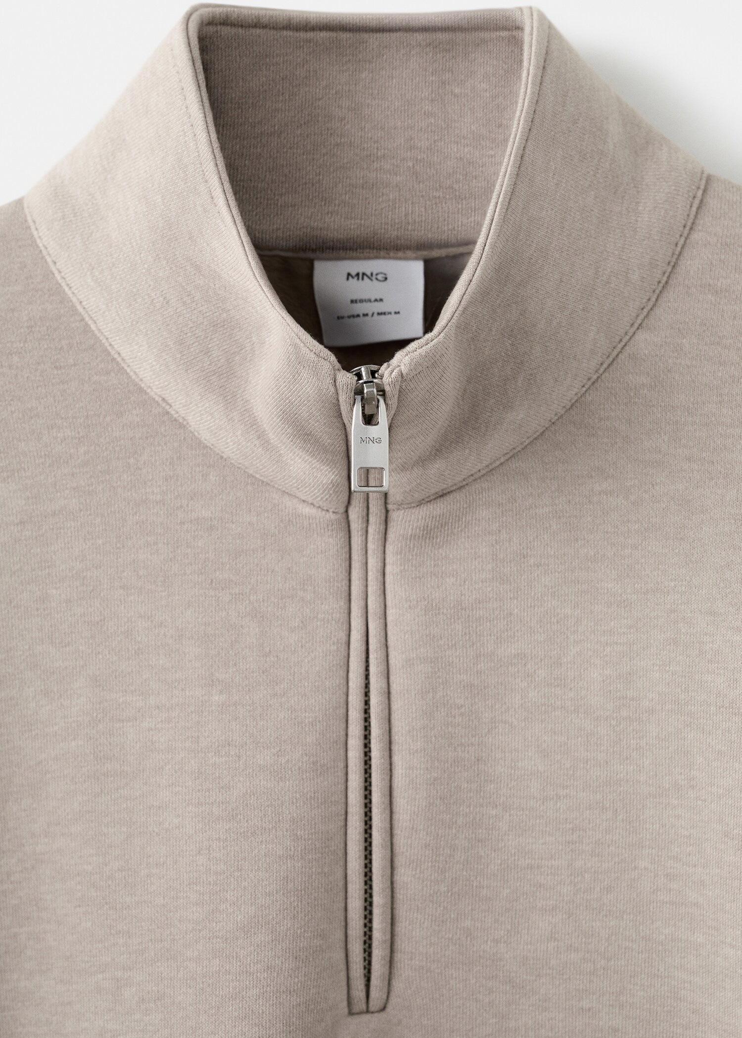 Regular-fit cotton sweatshirt with zip - Details of the article 8