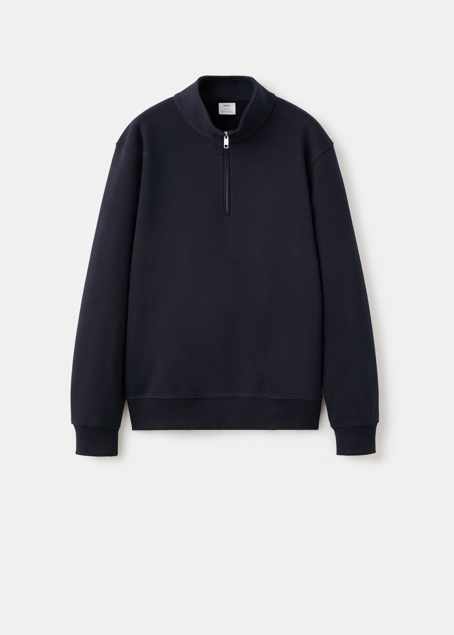 Regular-fit cotton sweatshirt with zip - Article without model