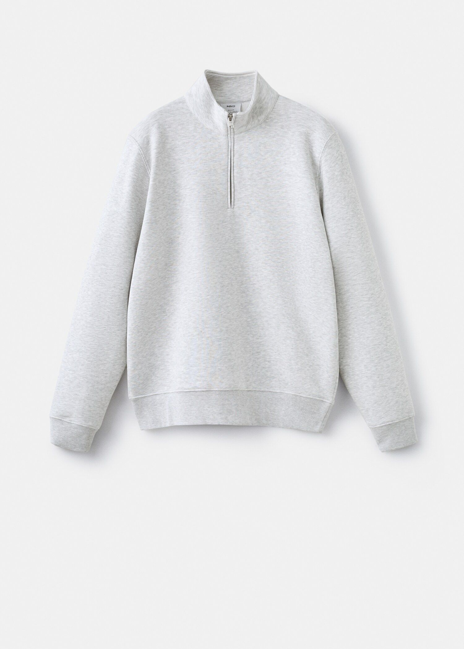 Regular-fit cotton sweatshirt with zip - Article without model