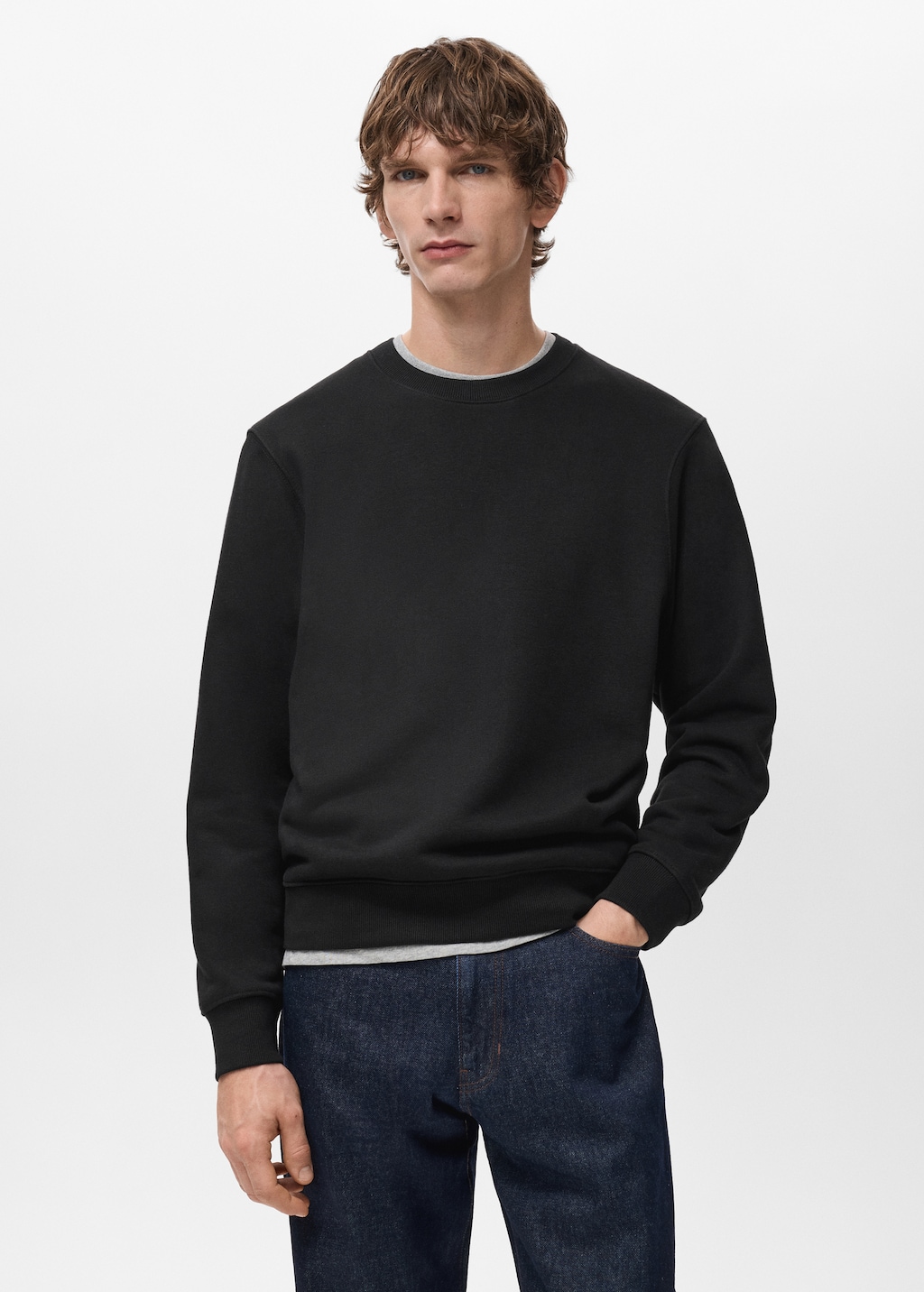 Regular-fit cotton sweatshirt - Men | MANGO Netherlands