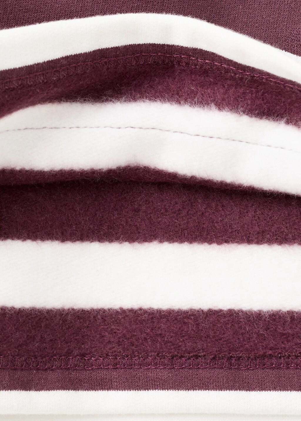 Striped hooded sweatshirt