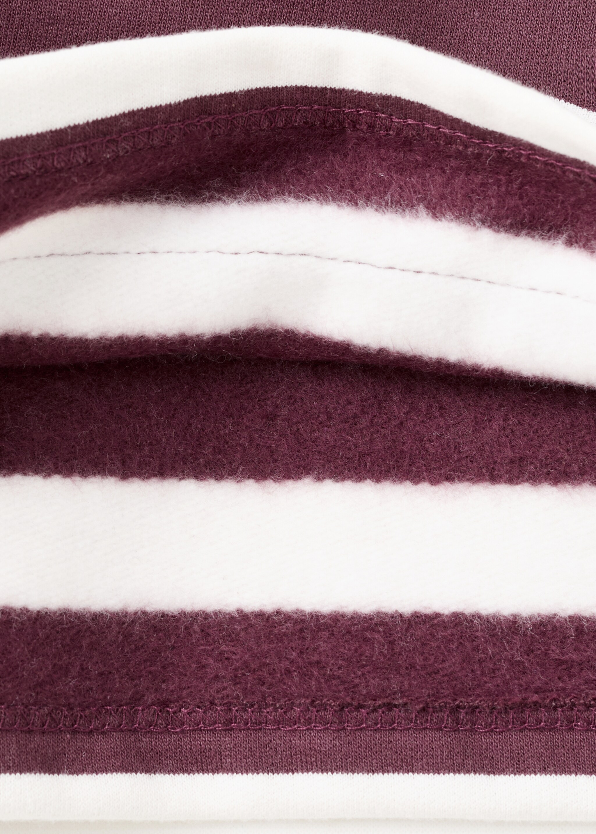 Sweat-shirt rayures capuche - Détail de l'article 0, Lie de vin. Ref: 27021268-00.