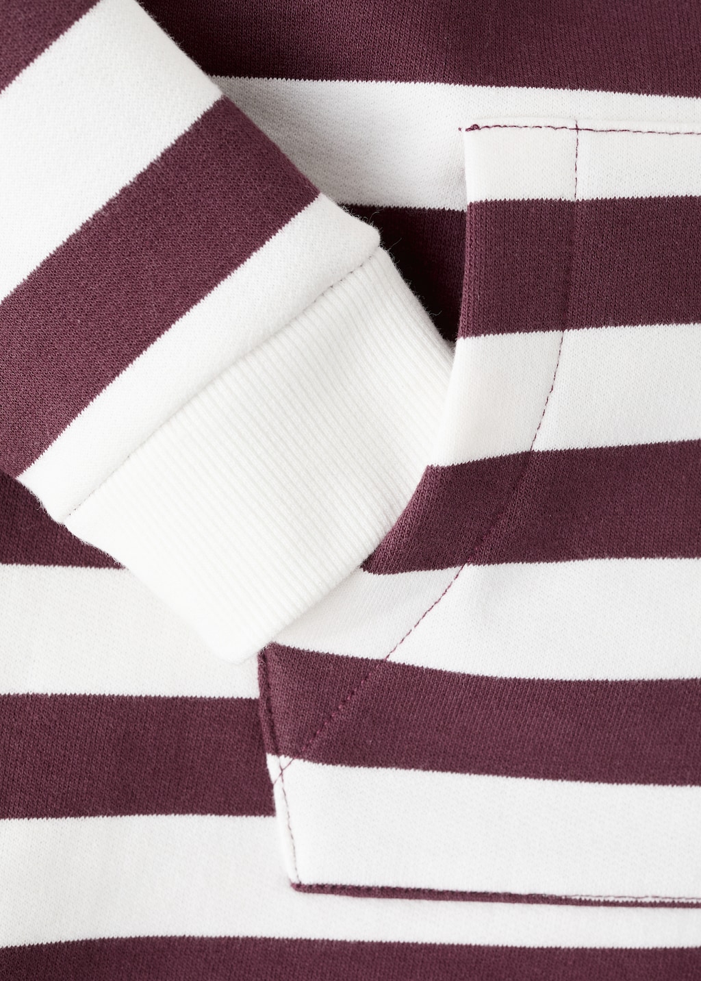 Striped hooded sweatshirt