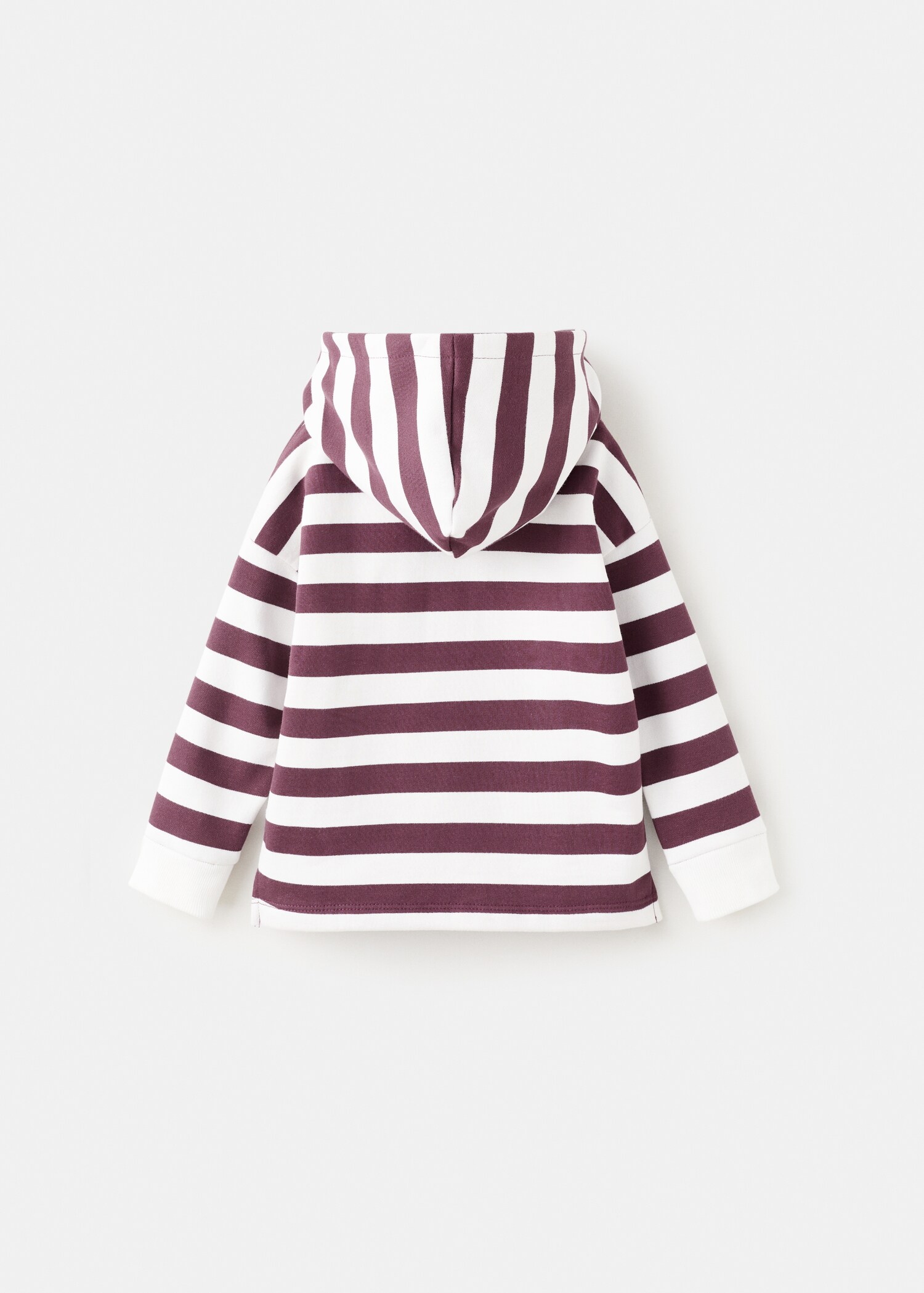 Sweat-shirt rayures capuche - Verso de l’article