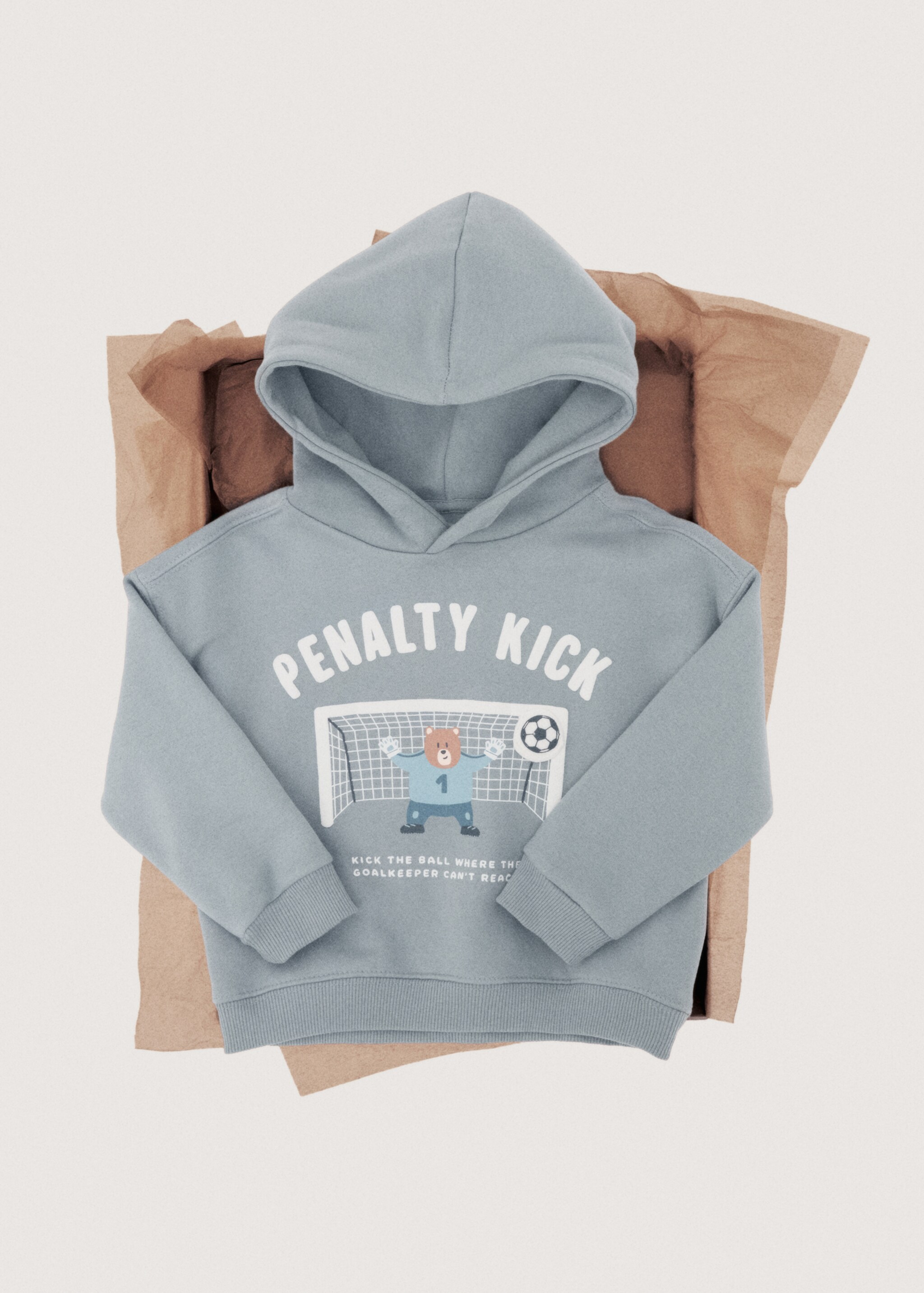 Gemustertes Kapuzen-Sweatshirt - Detail des Artikels 7, Himmelblau. Ref: 27021270-00.