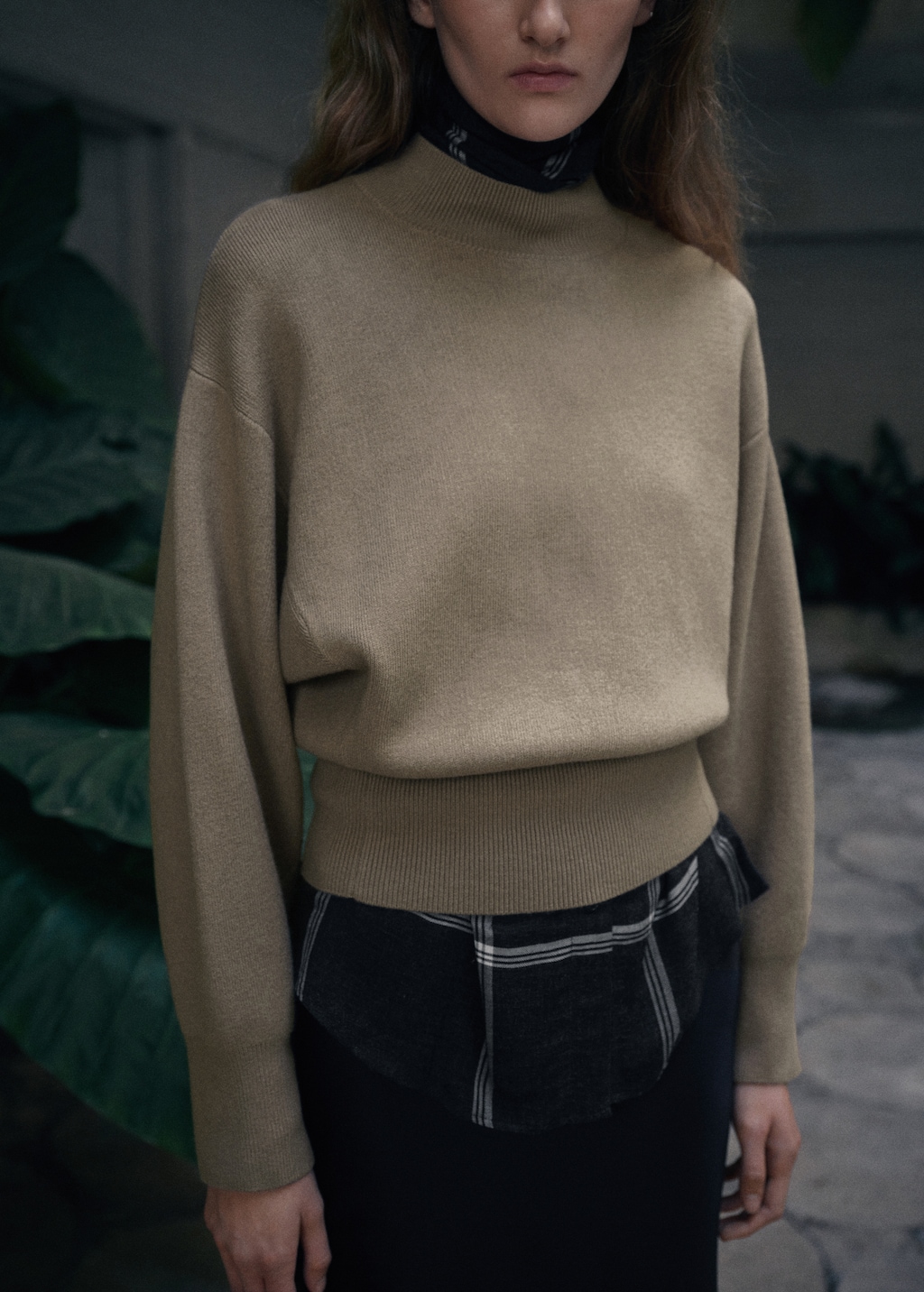 Mango Oversized perkins-neck sweater