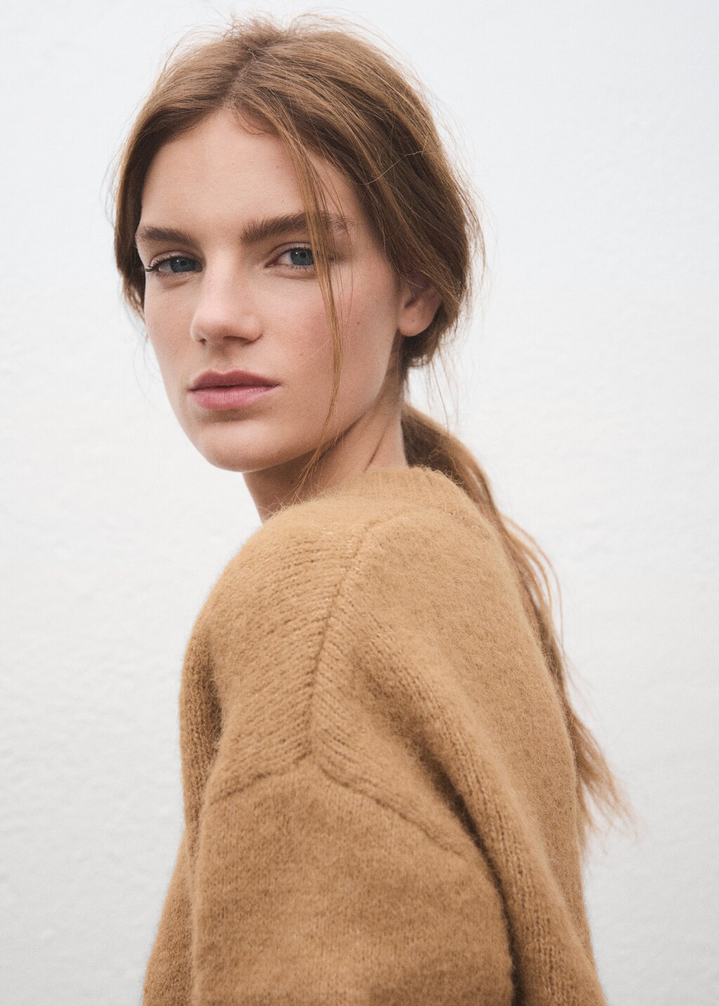 Alpaca-blend crew-neck sweater