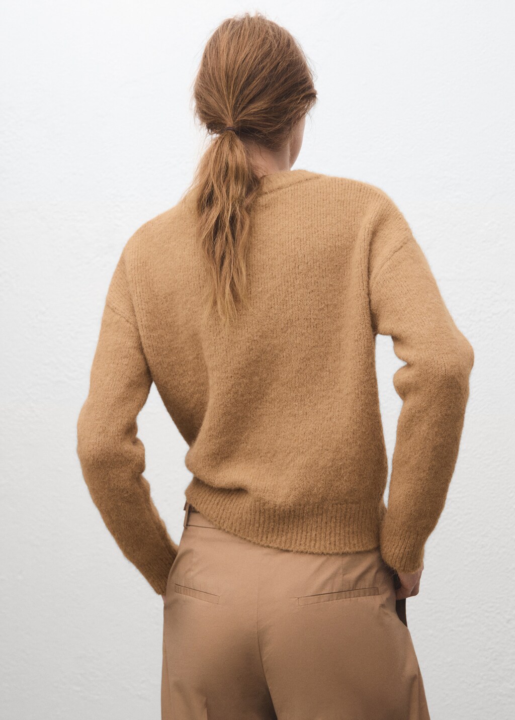 Alpaca-blend crew-neck sweater