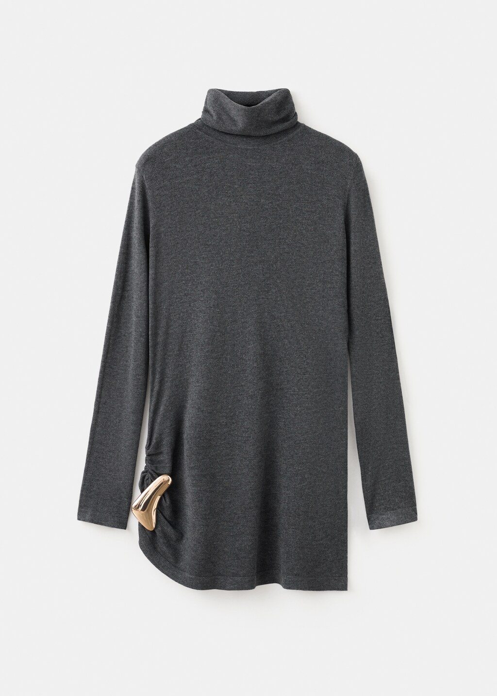 Mango Turtleneck sweater with brooch