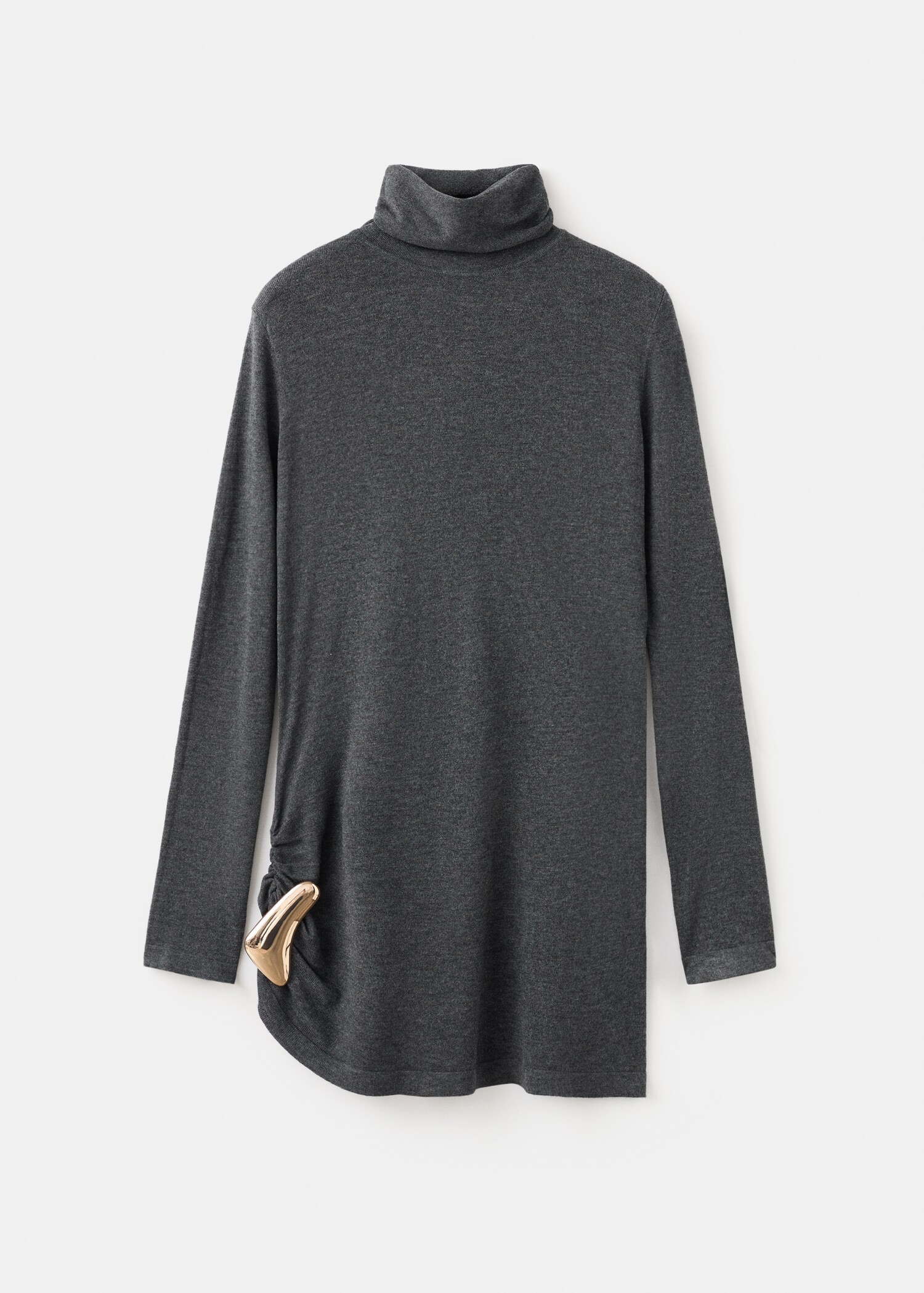 Turtleneck sweater with brooch - Article without model