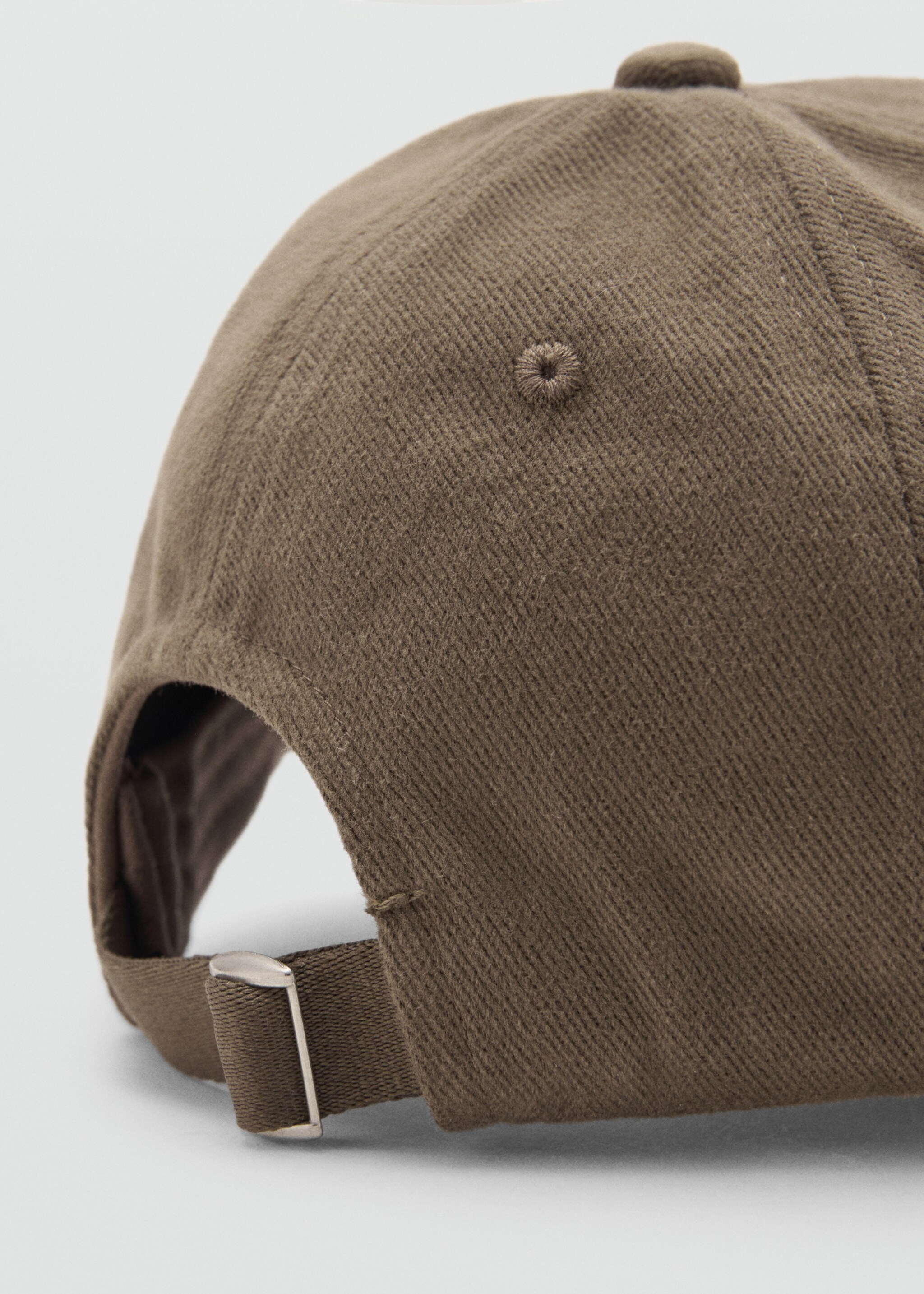 Cotton visor cap - Details of the article 1, Light/Pastel Brown. Ref: 27021277-00.