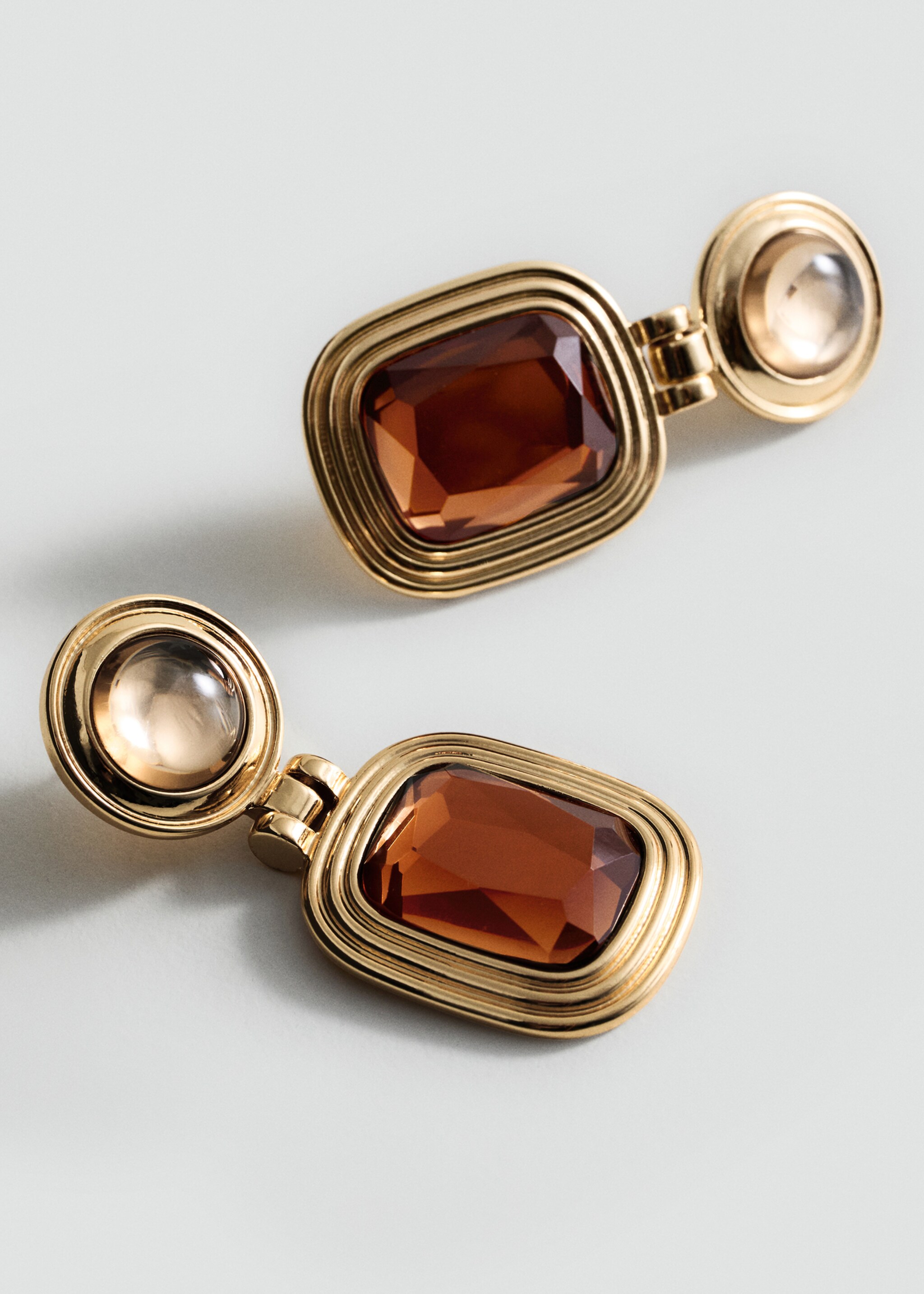 Pendientes colgantes combinados resina - Plano medio, Oro. Ref: 27021286-00.