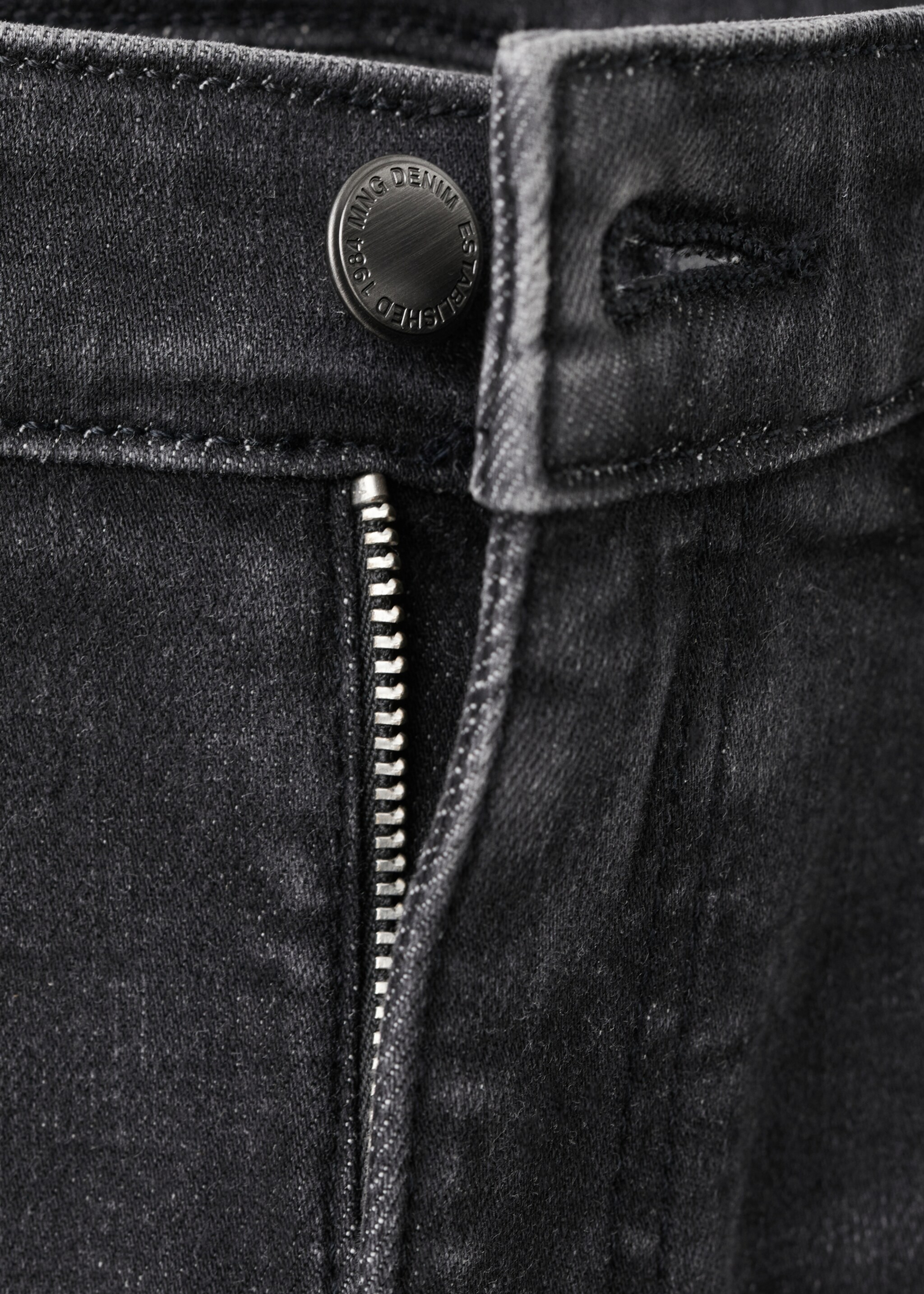 Mid-rise skinny jeans - Detail van het artikel 8, Open grijs. Ref: 27021287-00.