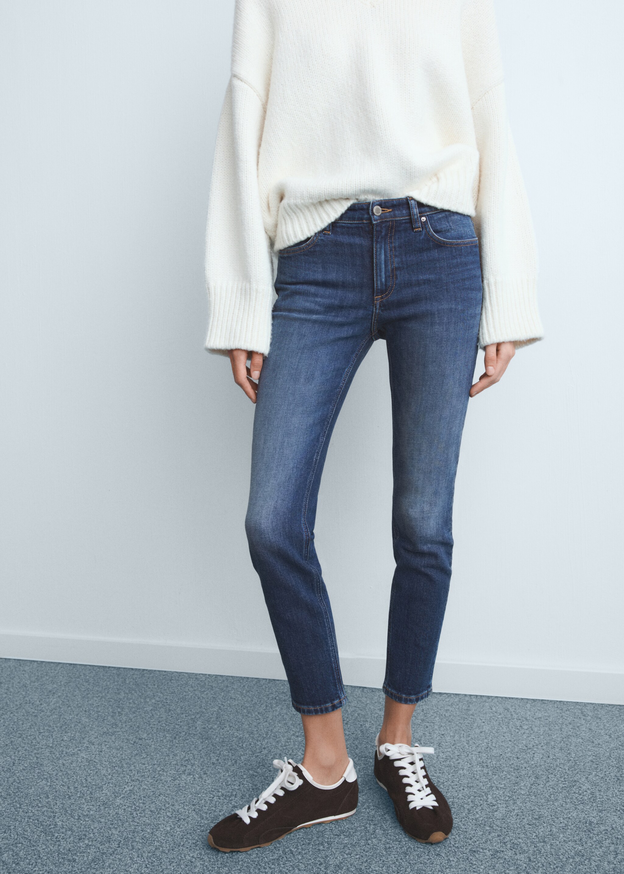 Mid-rise skinny jeans - Middenvlak, Donkerblauw. Ref: 27021288-00.