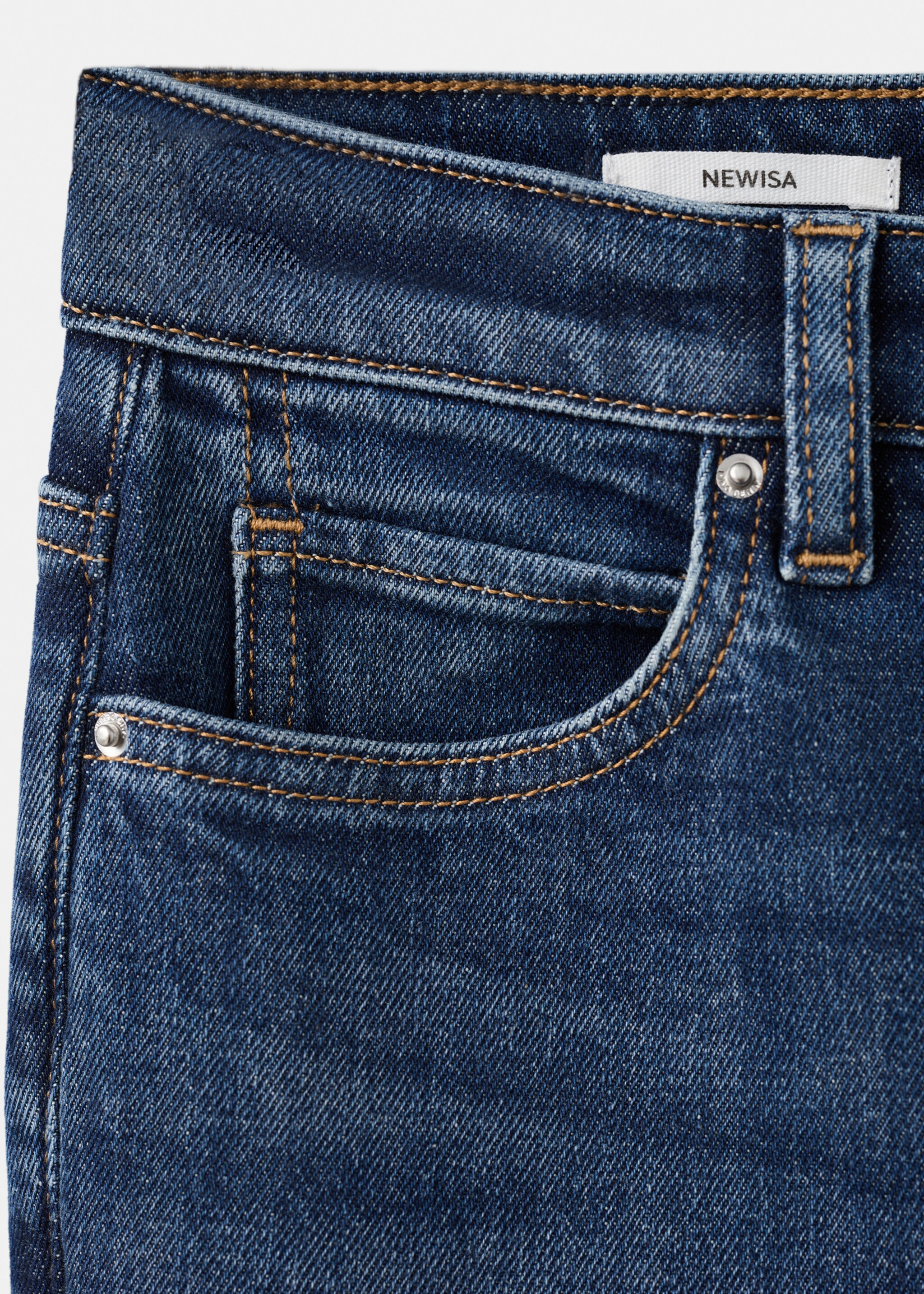 Mid-rise skinny jeans - Detail van het artikel 0, Donkerblauw. Ref: 27021288-00.