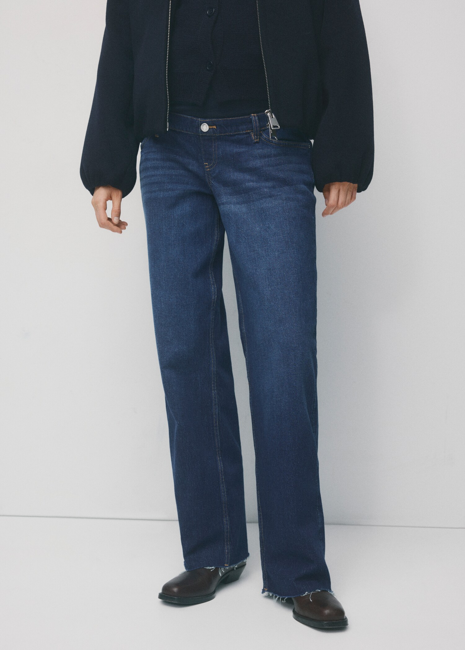 Wideleg zwangerschapsjeans - Middenvlak