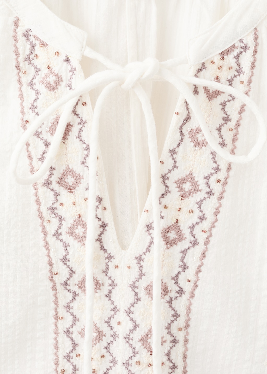 Beaded embroidered blouse