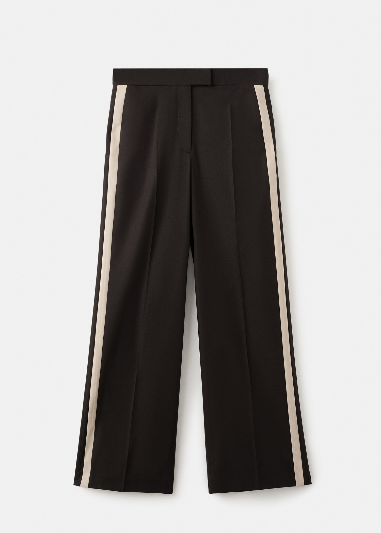 Wide-leg trousers with contrasting stripe - Article without model