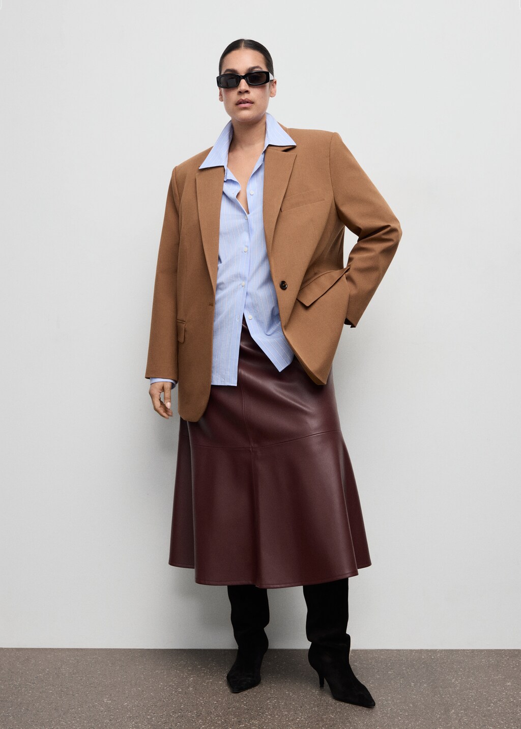 Mango Straight suit jacket with lapel pockets