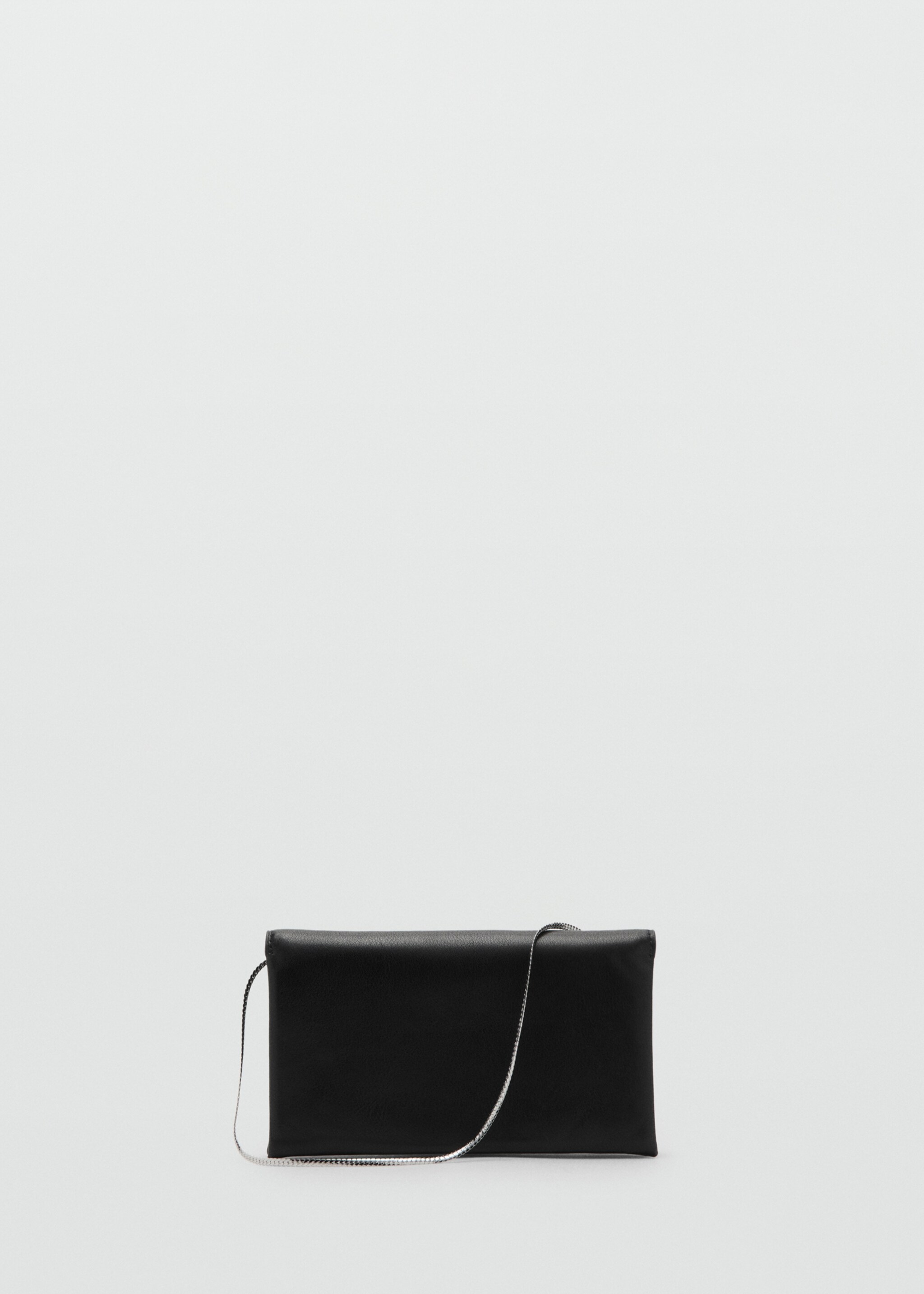 Bossa de mà de pell amb cadena - Article sense model, Negre. Ref: 27021300-00.