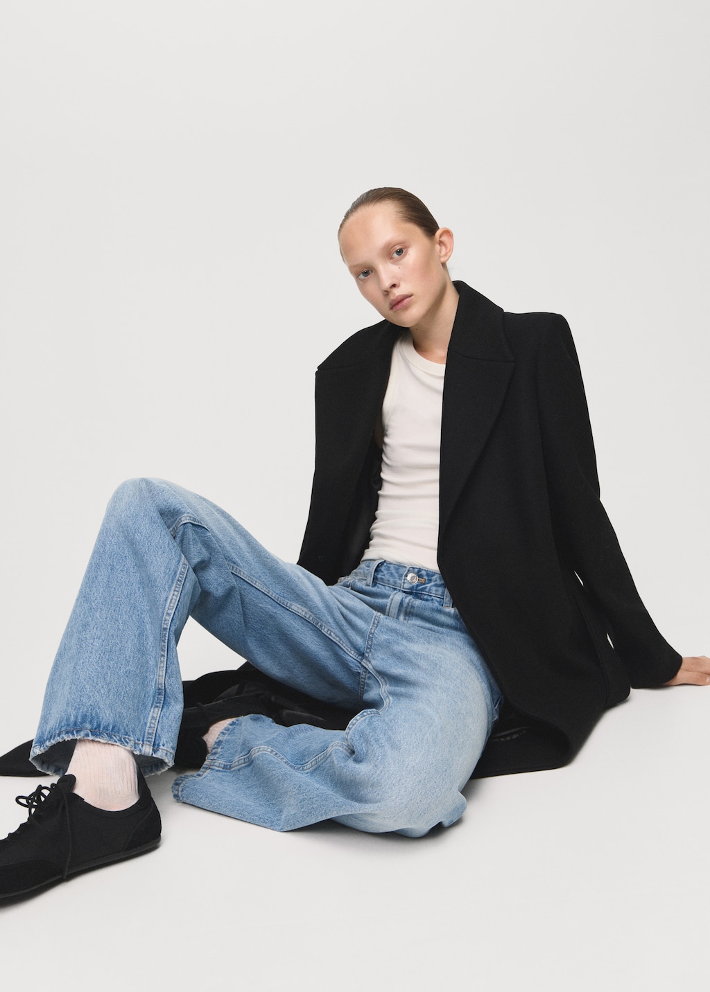 Mango Manteco wool coat with fur collar