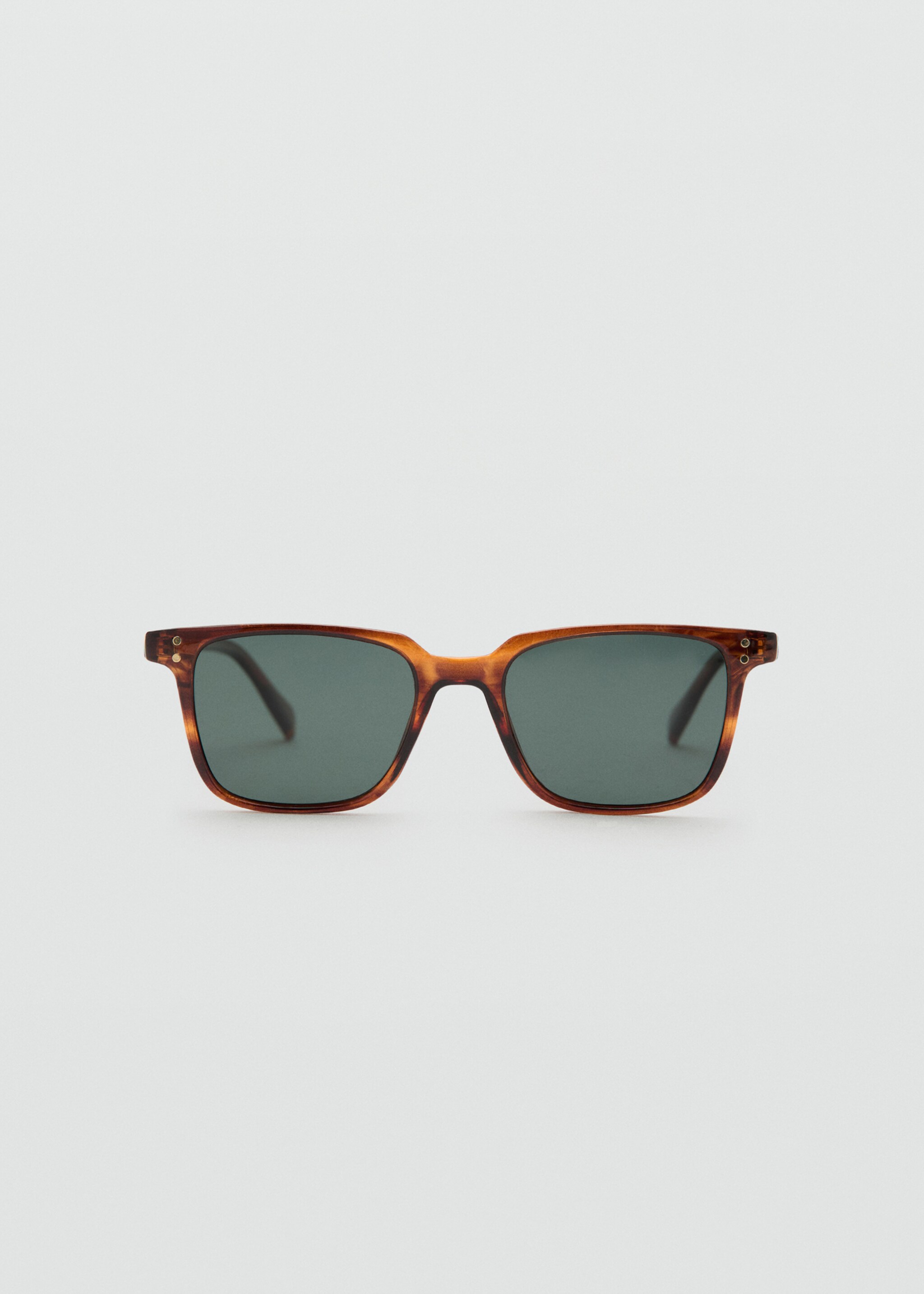 Óculos de sol com armação retangular - Artigo sem modelo, Castanho. Ref: 27021304-00.