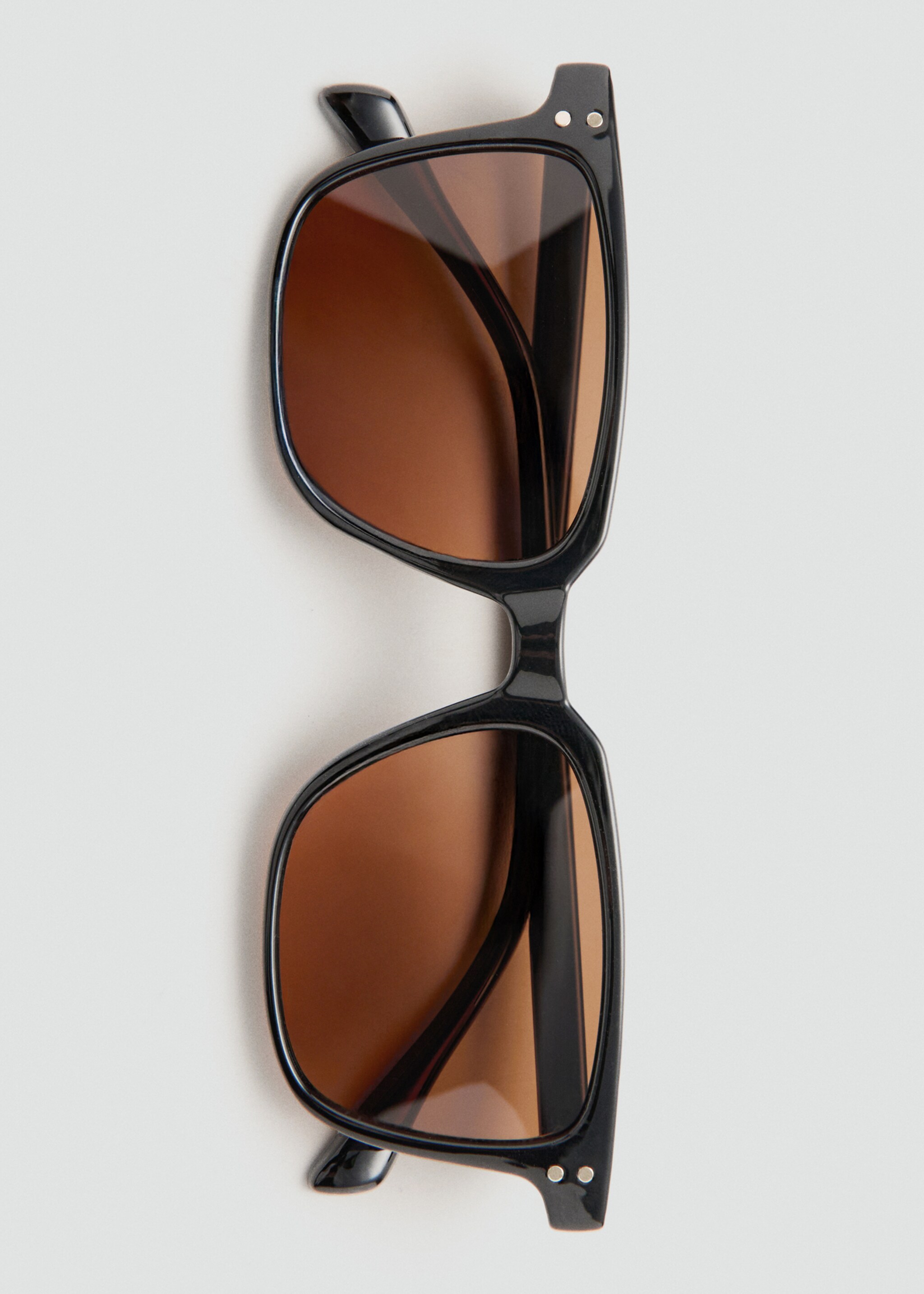 Rectangular-frame sunglasses - Details of the article 2, Black. Ref: 27021304-00.