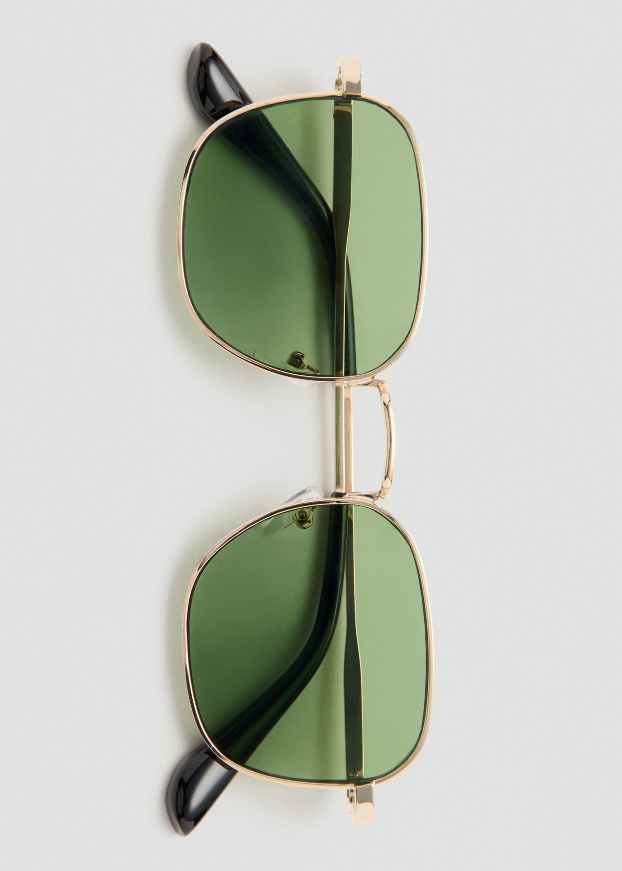 Metallic frame sunglasses - Details of the article 2, Gold. Ref: 27021305-00.