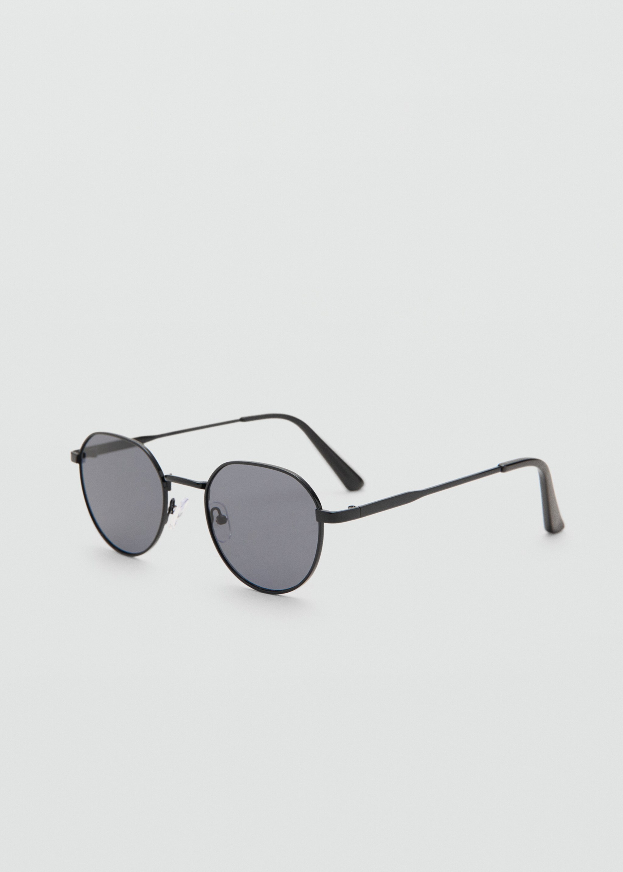 Round Metal Sunglasses - Medium plane, Black. Ref: 27021306-00.