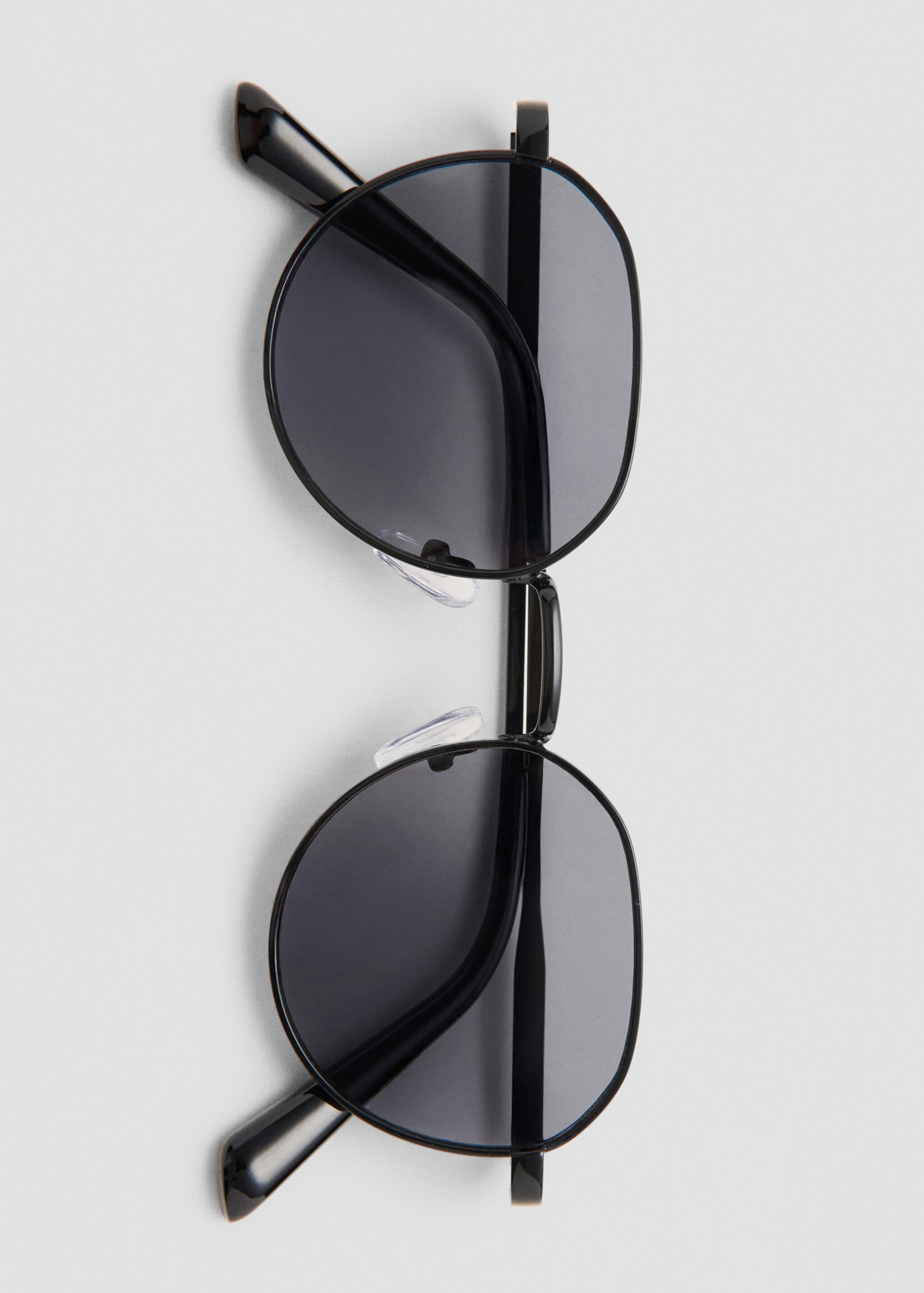 Round Metal Sunglasses - Details of the article 2, Black. Ref: 27021306-00.