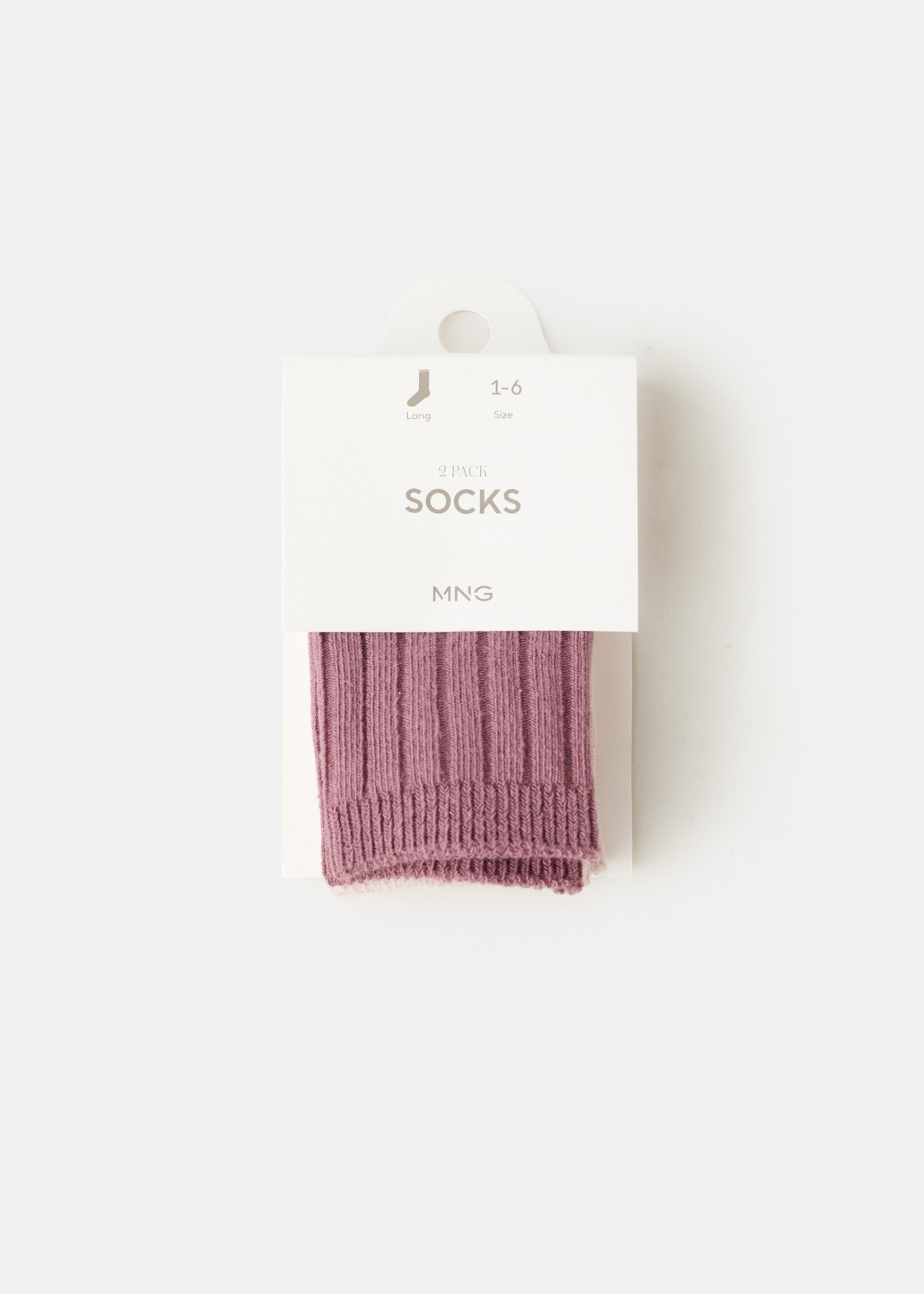2 pack knee-length ribbed socks - Details of the article 0, Pink. Ref: 27021311-00.