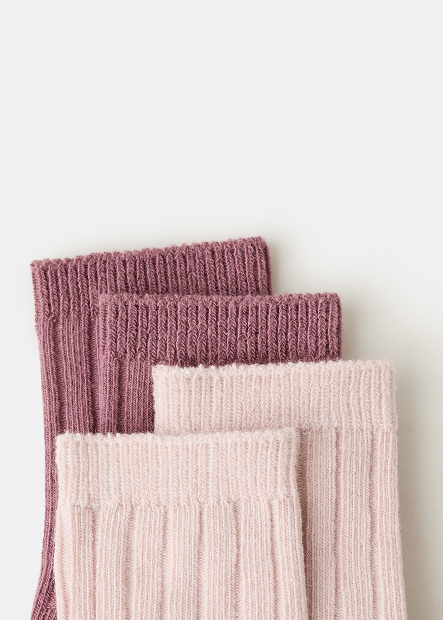 2 pack knee-length ribbed socks - Reverse of the article