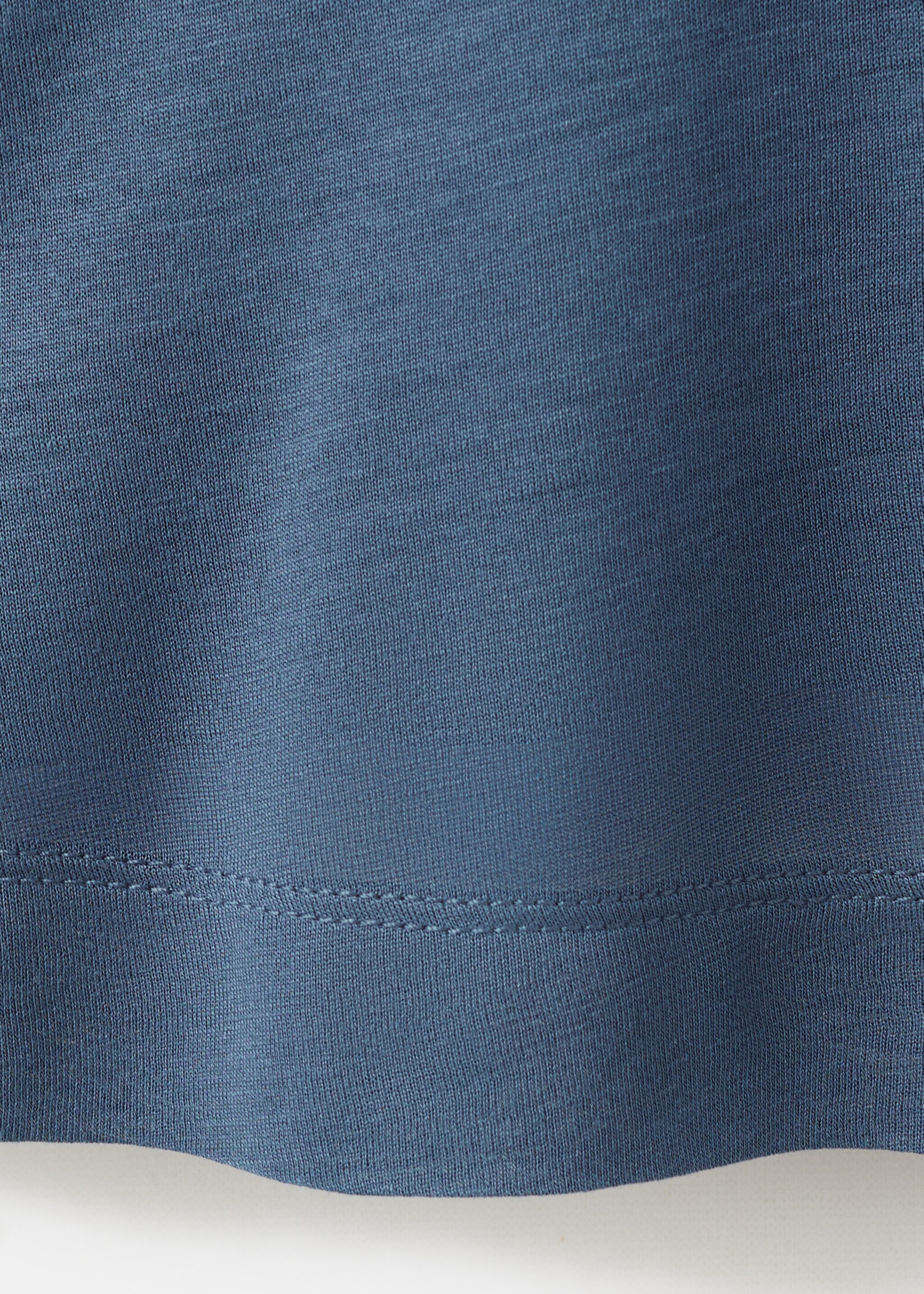 Short-sleeved micro-modal pyjama top - Details of the article 0, Blue. Ref: 27021320-00.