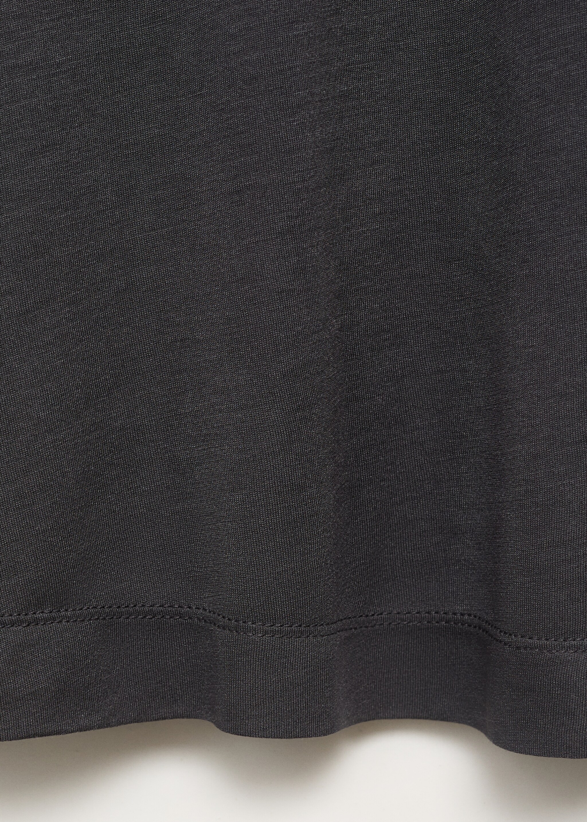 Short-sleeved micro-modal pyjama top - Details of the article 0, Charcoal. Ref: 27021320-00.