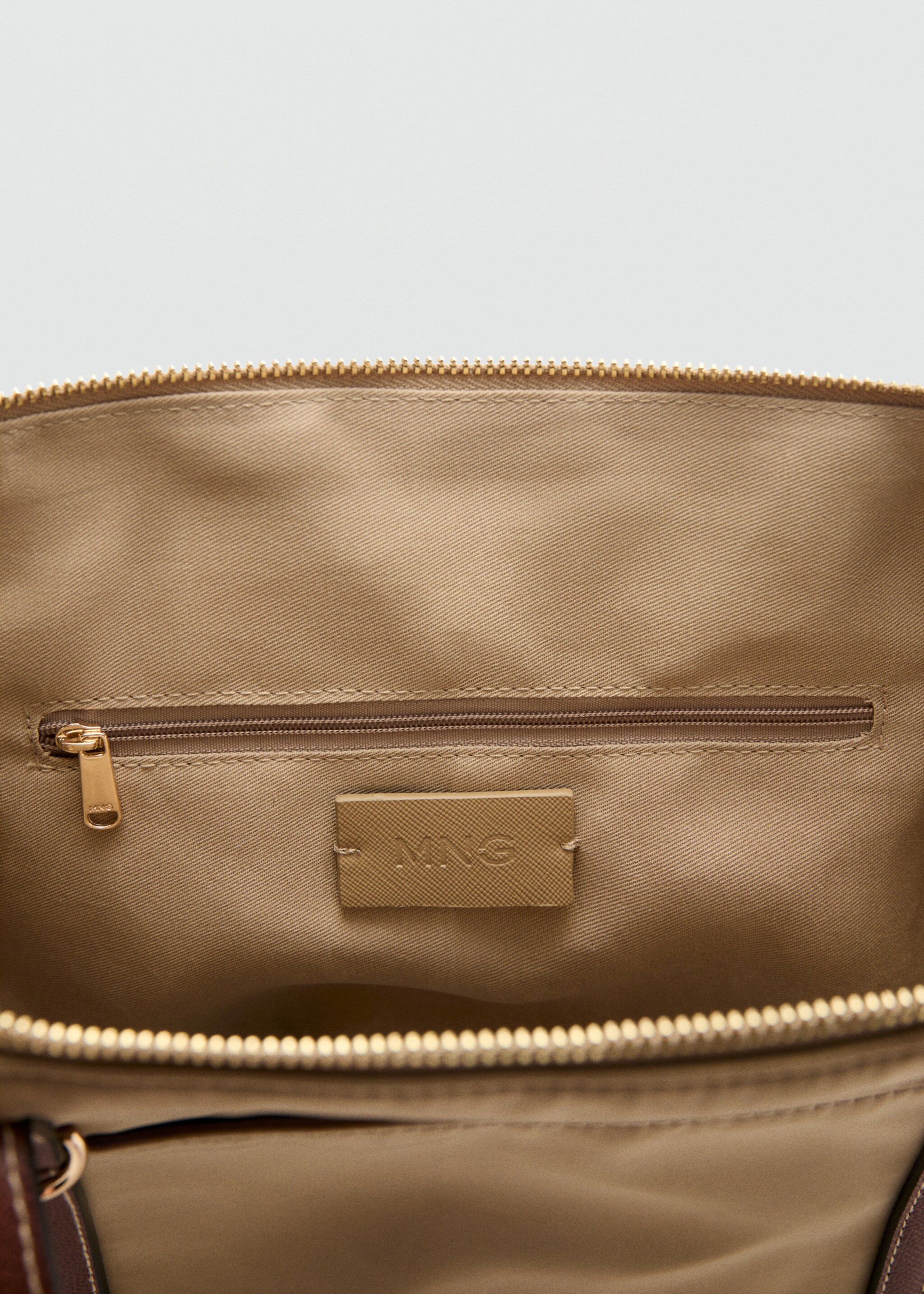 Shopper met dubbel handvat - Detail van het artikel 2, Open beige. Ref: 27021321-00.