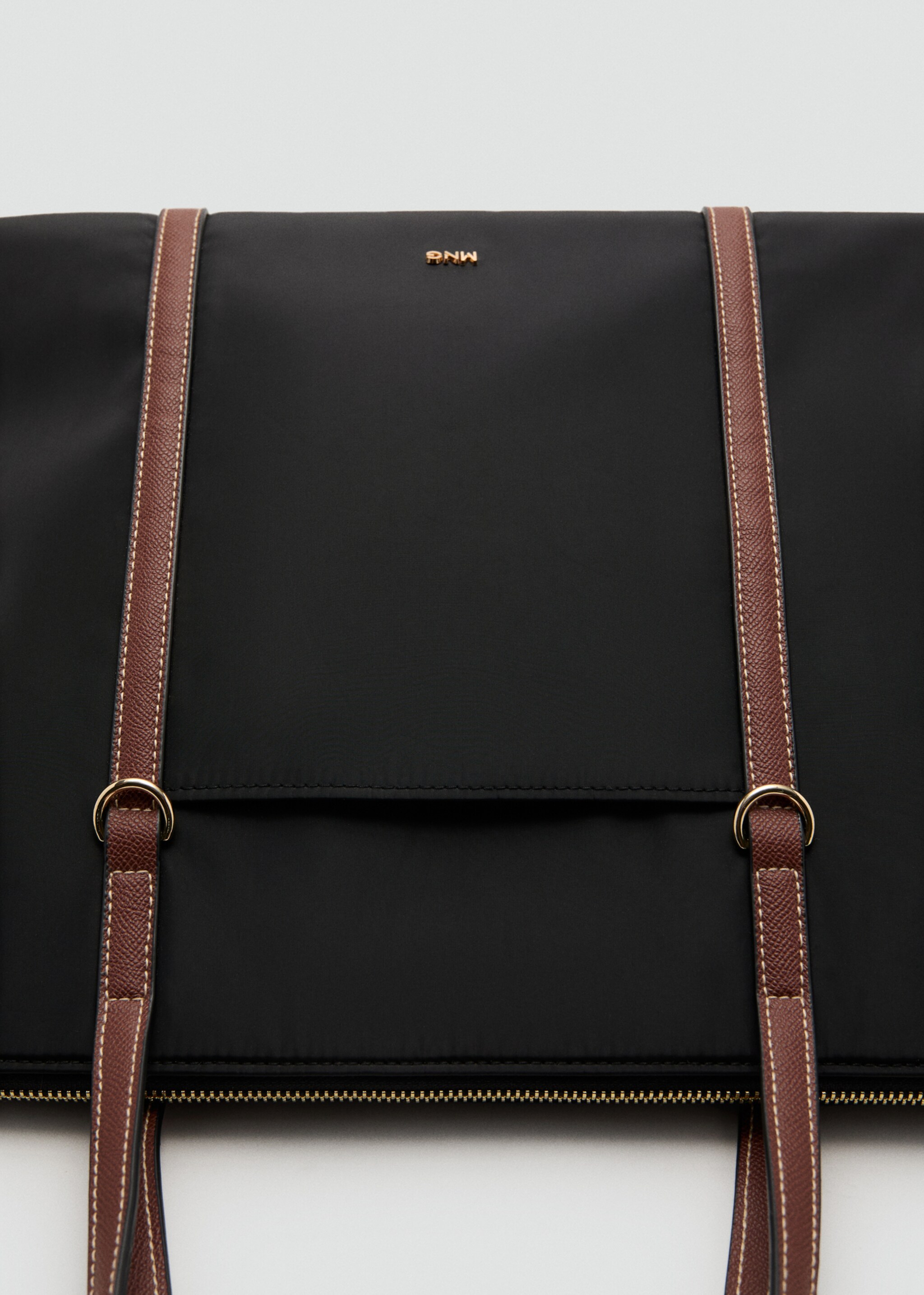 Shopper met dubbel handvat - Detail van het artikel 1, Zwart. Ref: 27021321-00.