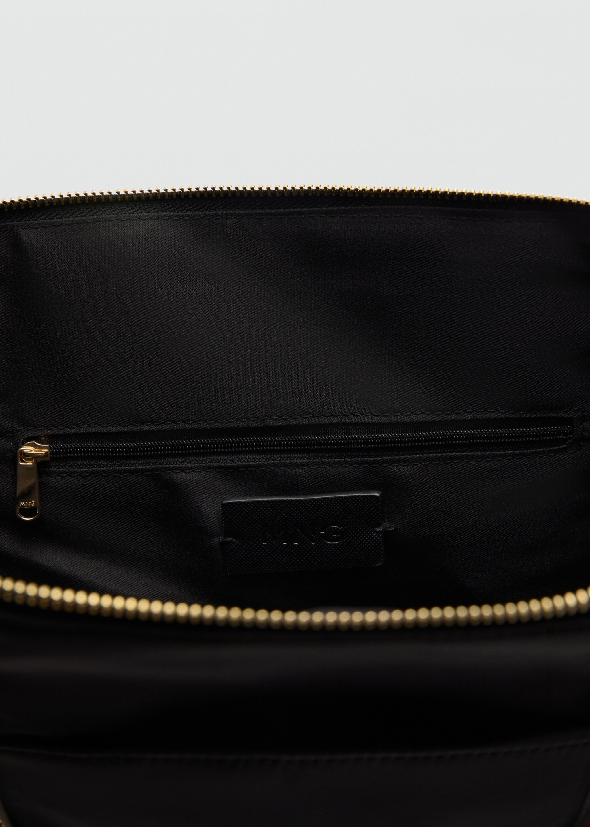 Shopper met dubbel handvat - Detail van het artikel 2, Zwart. Ref: 27021321-00.