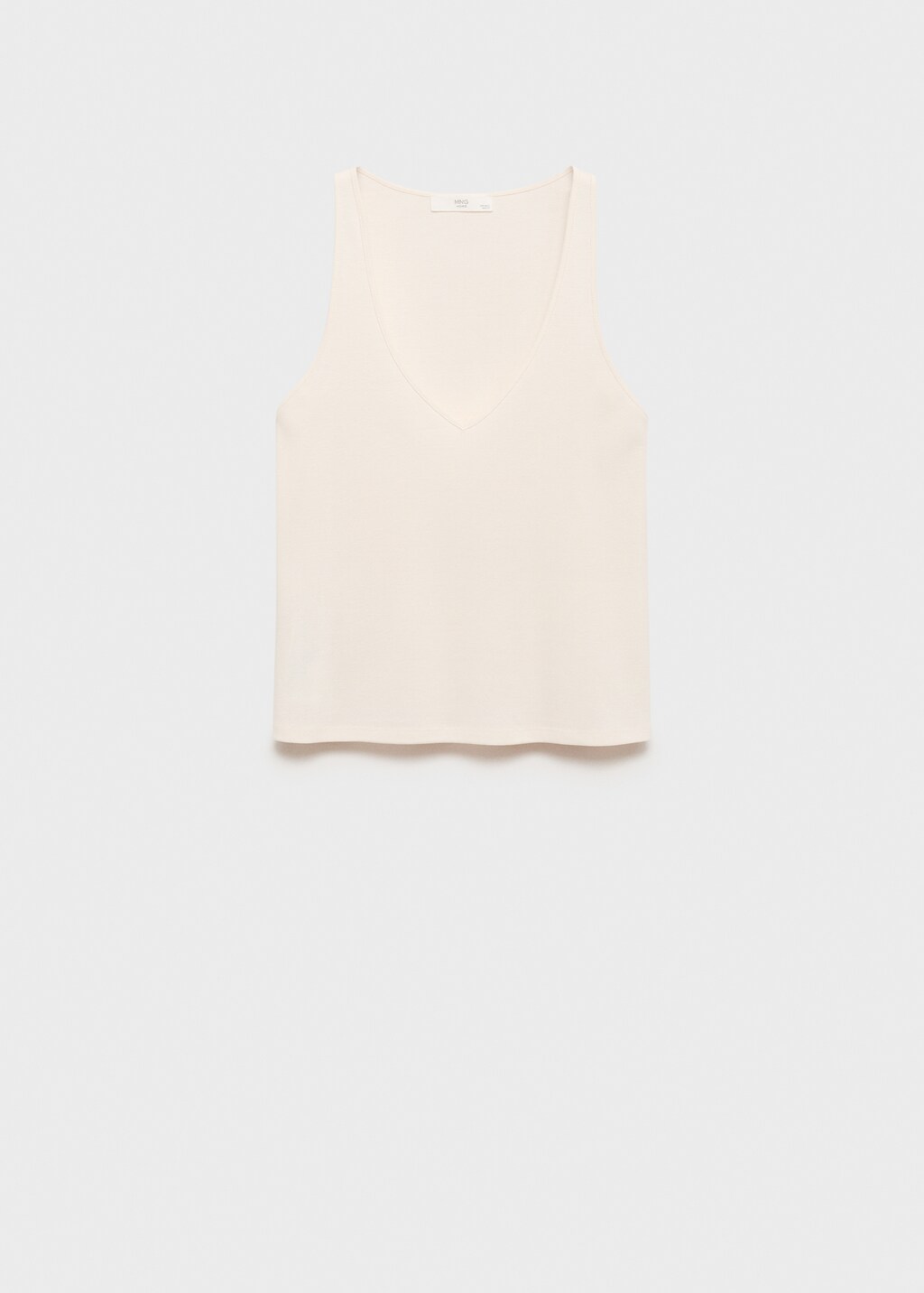 Cotton V-neck tank top - image 5