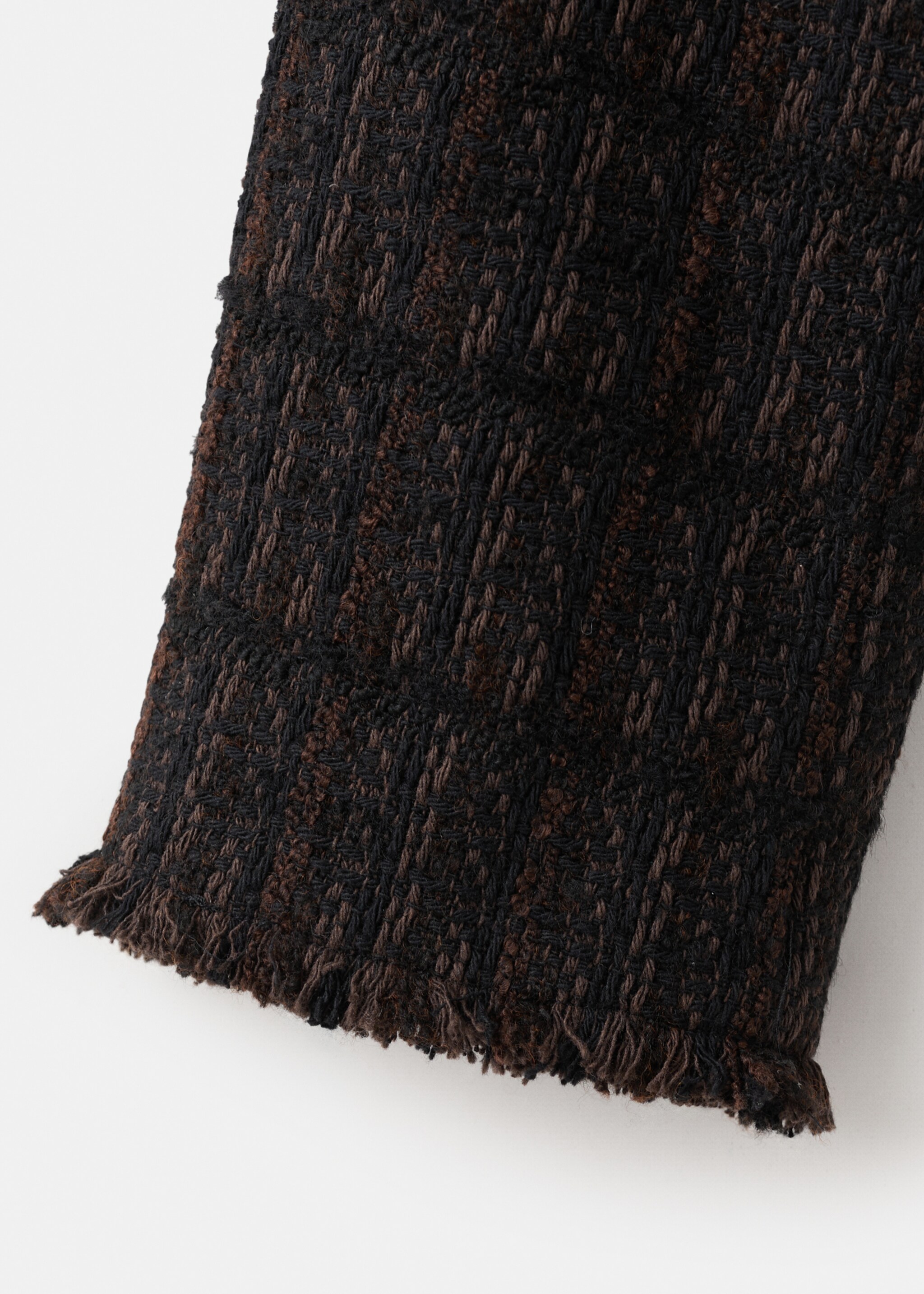 Pocket tweed jacket - Details of the article 0, Chocolate. Ref: 27021325-00.