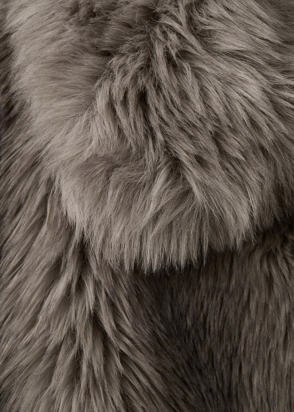 Mango Faux-fur jacket with lapels
