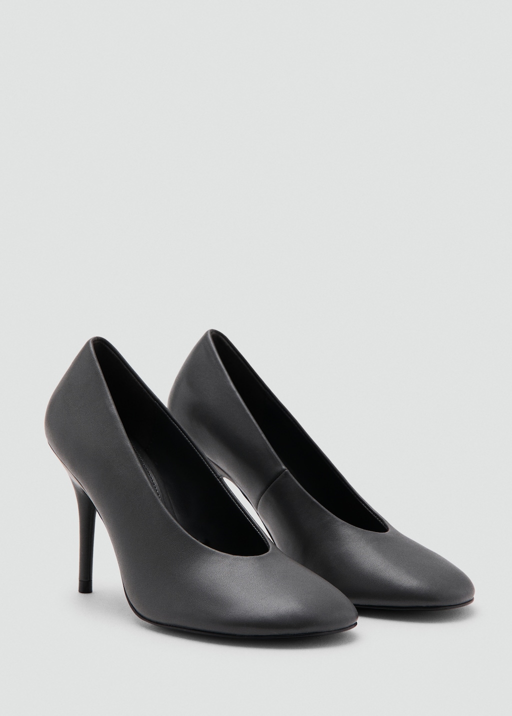 Round-toe leather high-heeled shoes - image 3