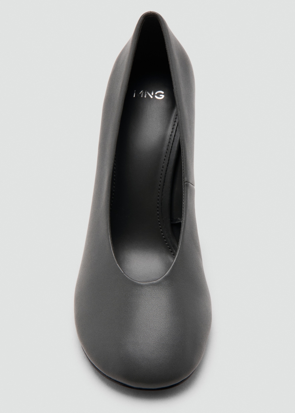 Mango Round-toe leather high-heeled shoes