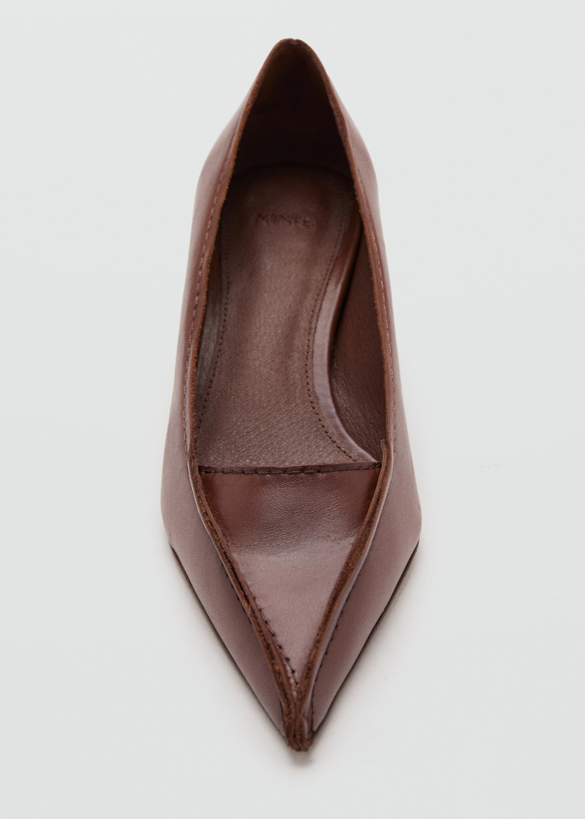 Kitten-heel leather shoes - Details of the article 2, Brown. Ref: 27021348-00.