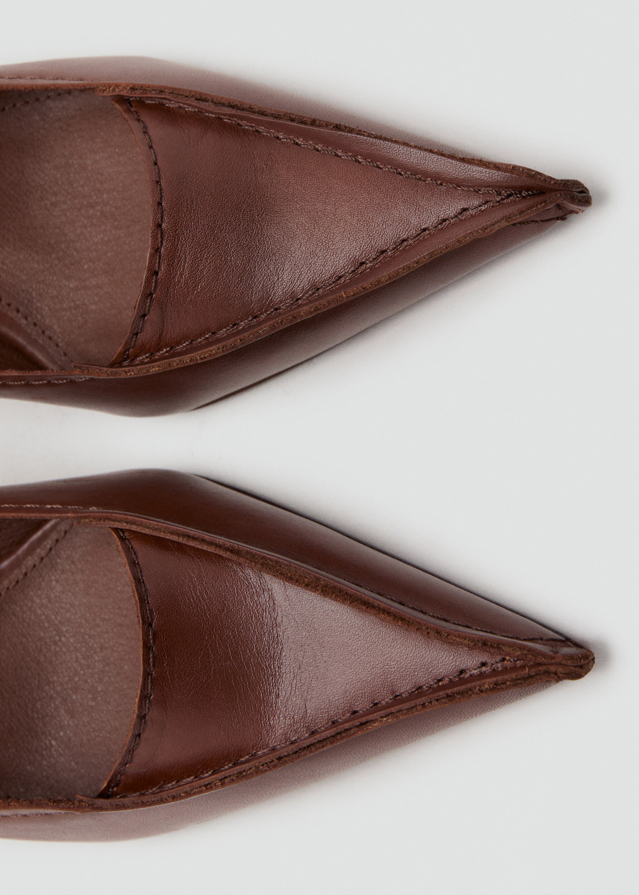 Kitten-heel leather shoes - Details of the article 3, Brown. Ref: 27021348-00.