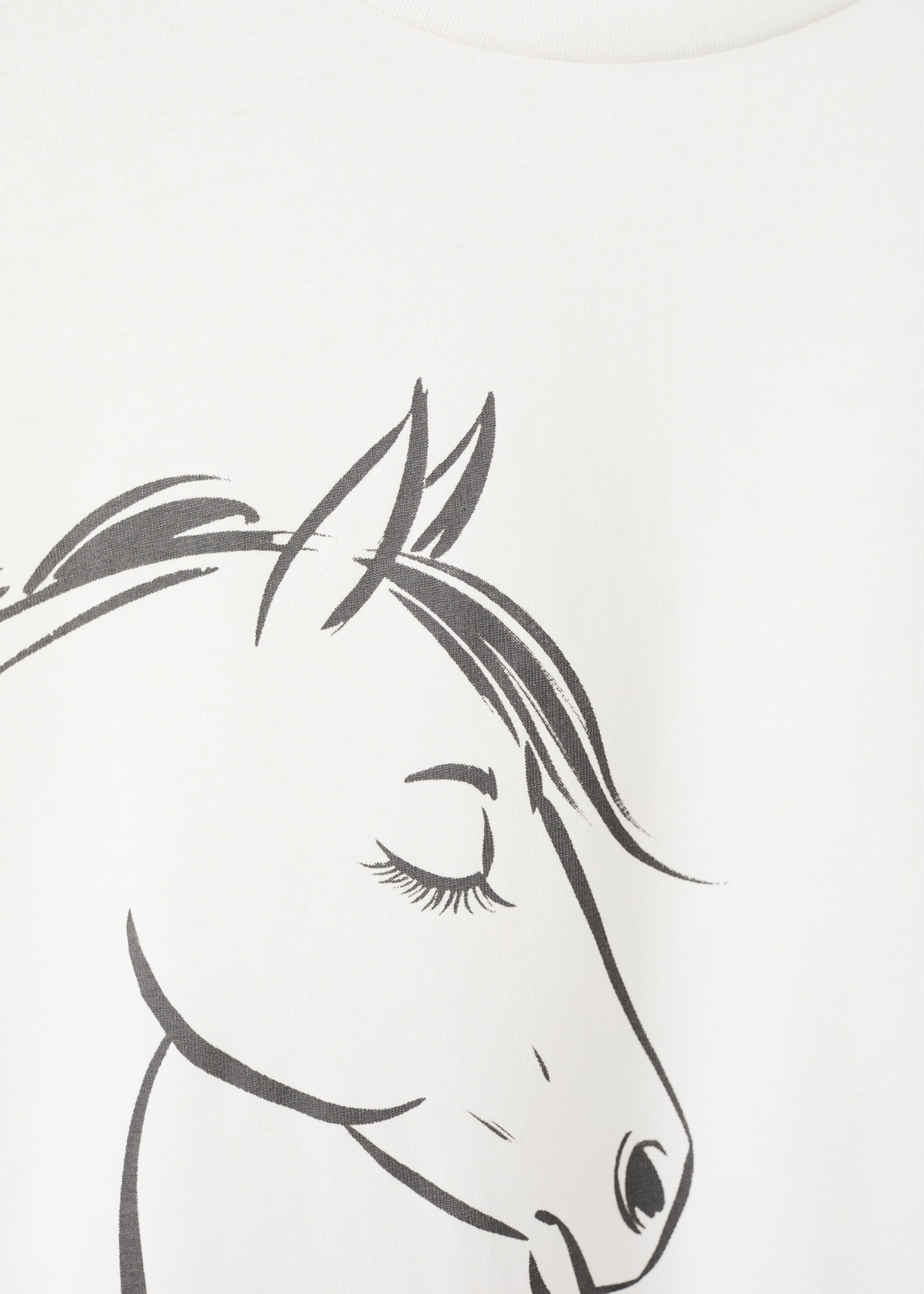 Frayed horse t-shirt - Details of the article 0, Off White. Ref: 27021509-00.